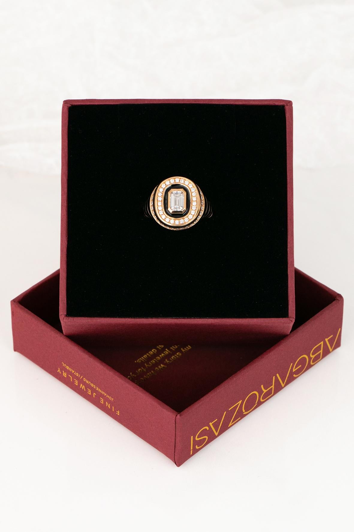 Exclusive 925 Sterling Silver Enamel Ring: Handmade Jewelry with a Distinctive D For Sale 3