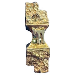Exclusive 14K Gold Jerusalem Stone Pendant with Silver Chai by Nikolai Bachmako