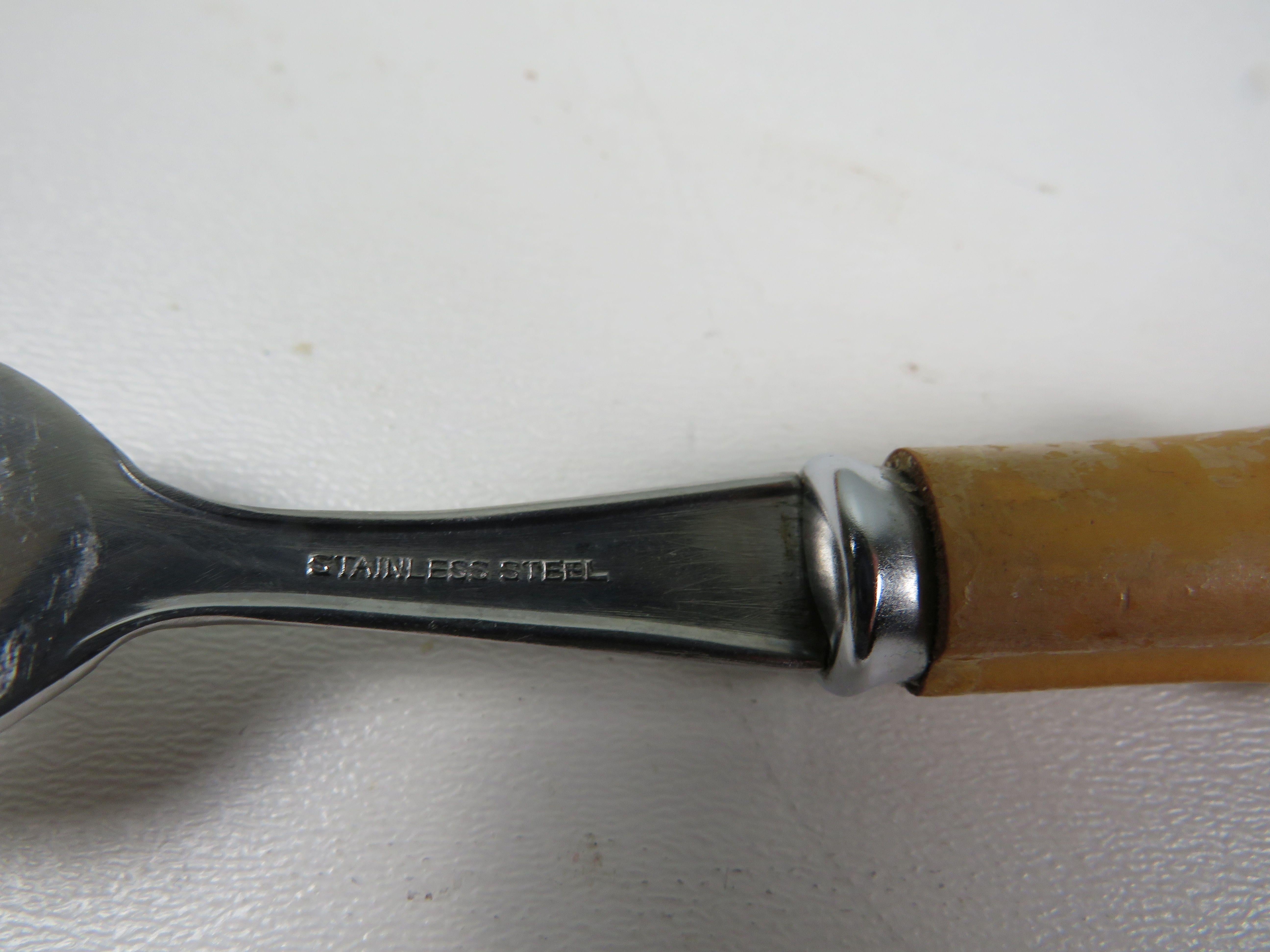 Exclusive 1960s steak cutlery set from Italy – Bamboo & stainless steel 3