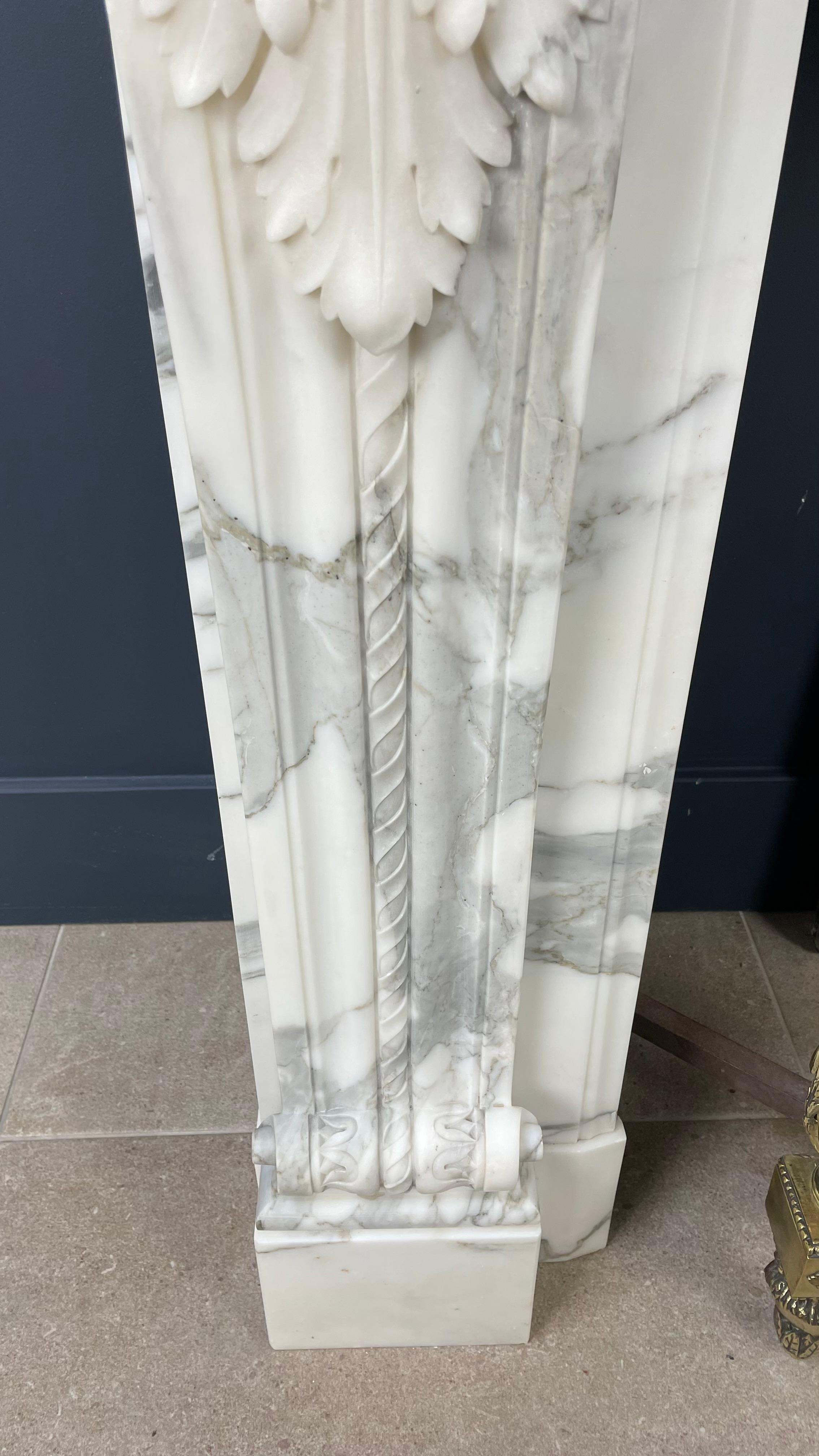 EXCLUSIVE  Antique Fireplace Surround Arabescato Marble *FREE  SHIPPING  For Sale 6