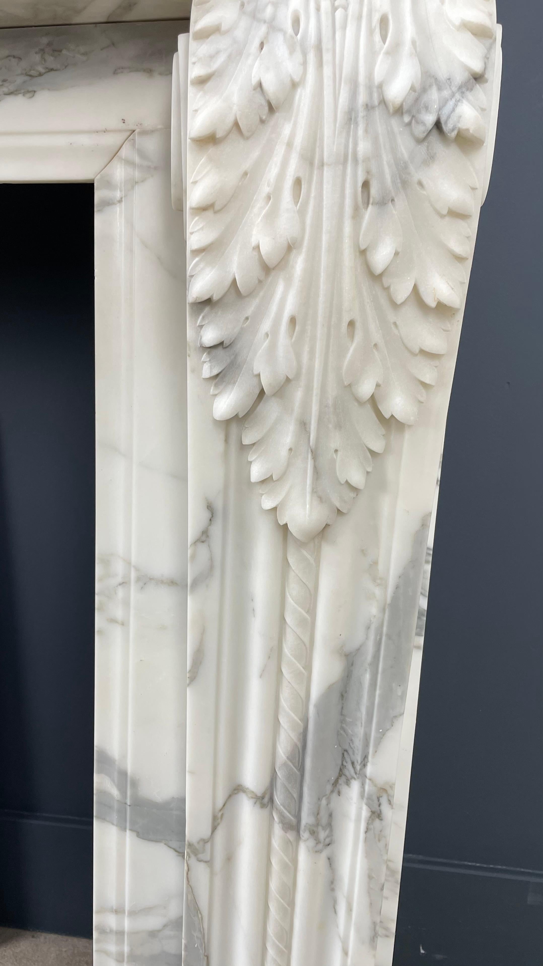 EXCLUSIVE  Antique Fireplace Surround Arabescato Marble *FREE  SHIPPING In Good Condition For Sale In Oostvoorne, NL