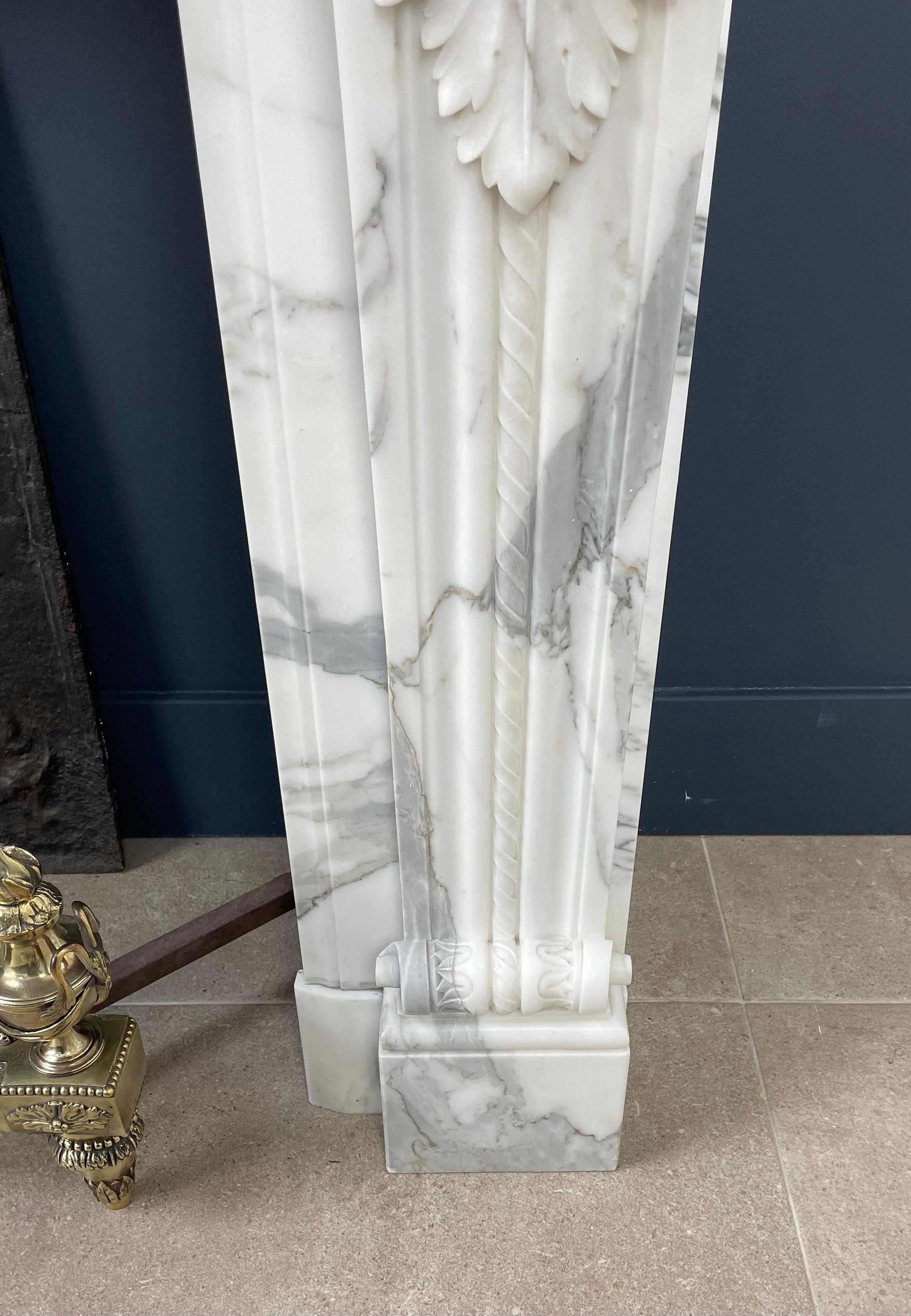 EXCLUSIVE  Antique Fireplace Surround Arabescato Marble *FREE  SHIPPING  For Sale 1