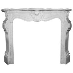 Exclusive Antique Marble Fireplace Mantel Louis XV, 19th Century