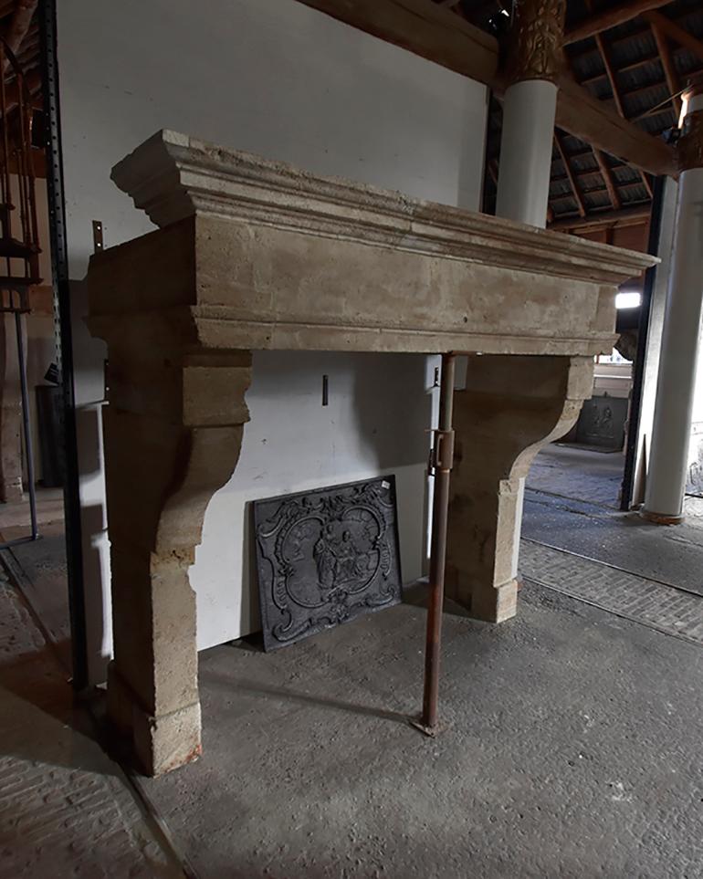Early 19th Century Exclusive Antique Sandstone Castle Fireplace Mantel Piece, 19th Century