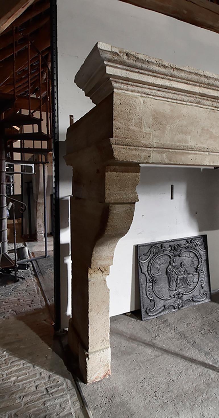 Exclusive Antique Sandstone Castle Fireplace Mantel Piece, 19th Century 1