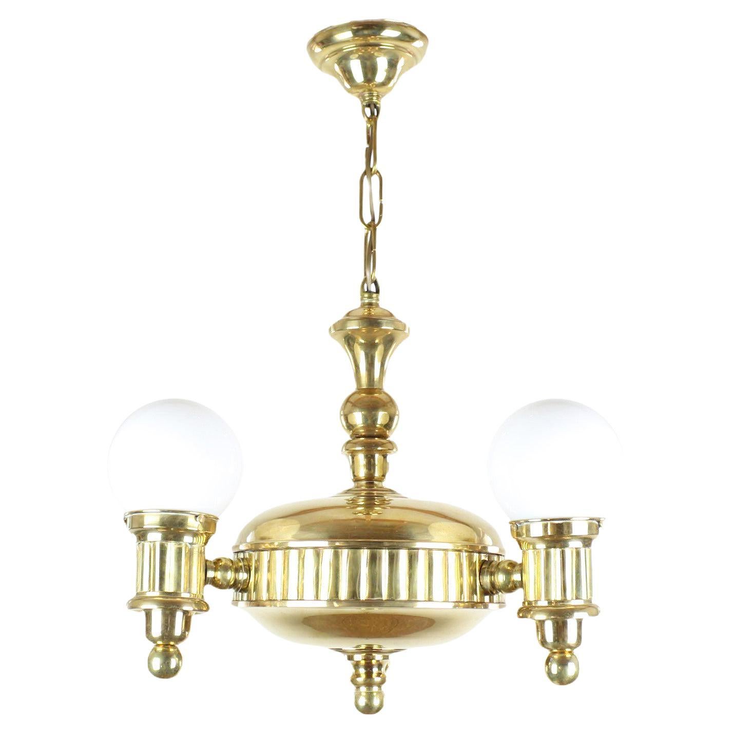Exclusive Art Deco Chandelier with Swivel Arms 'Three-Arm Design' For Sale