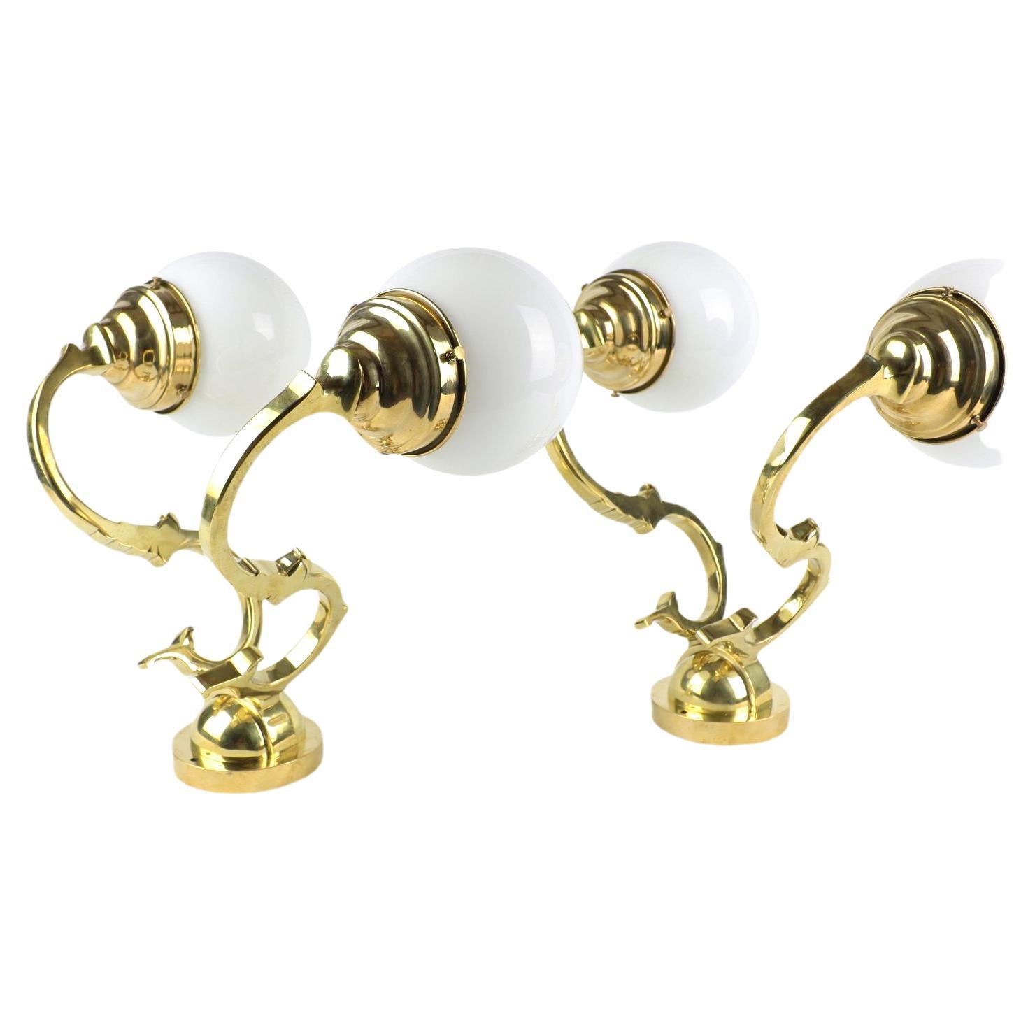 Exclusive Art Deco Wall Brass Pair Lamps