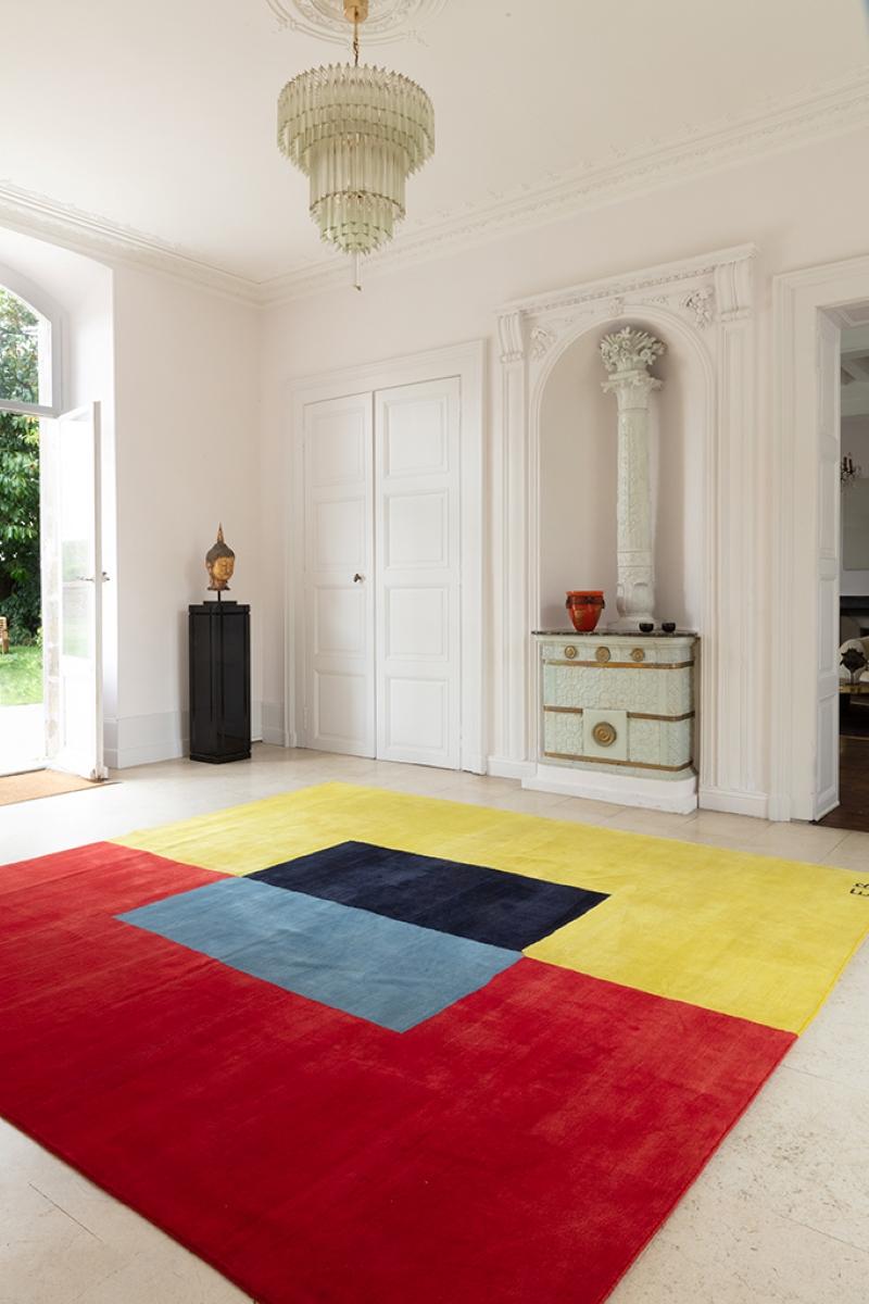 Modern Ellen Richman, Design No. 2 - Artistic French Wool Rug For Sale