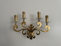 Exklusive 4-armige Wandleuchte aus Messing von Hans Möller, 1960er Jahre, Deutschland