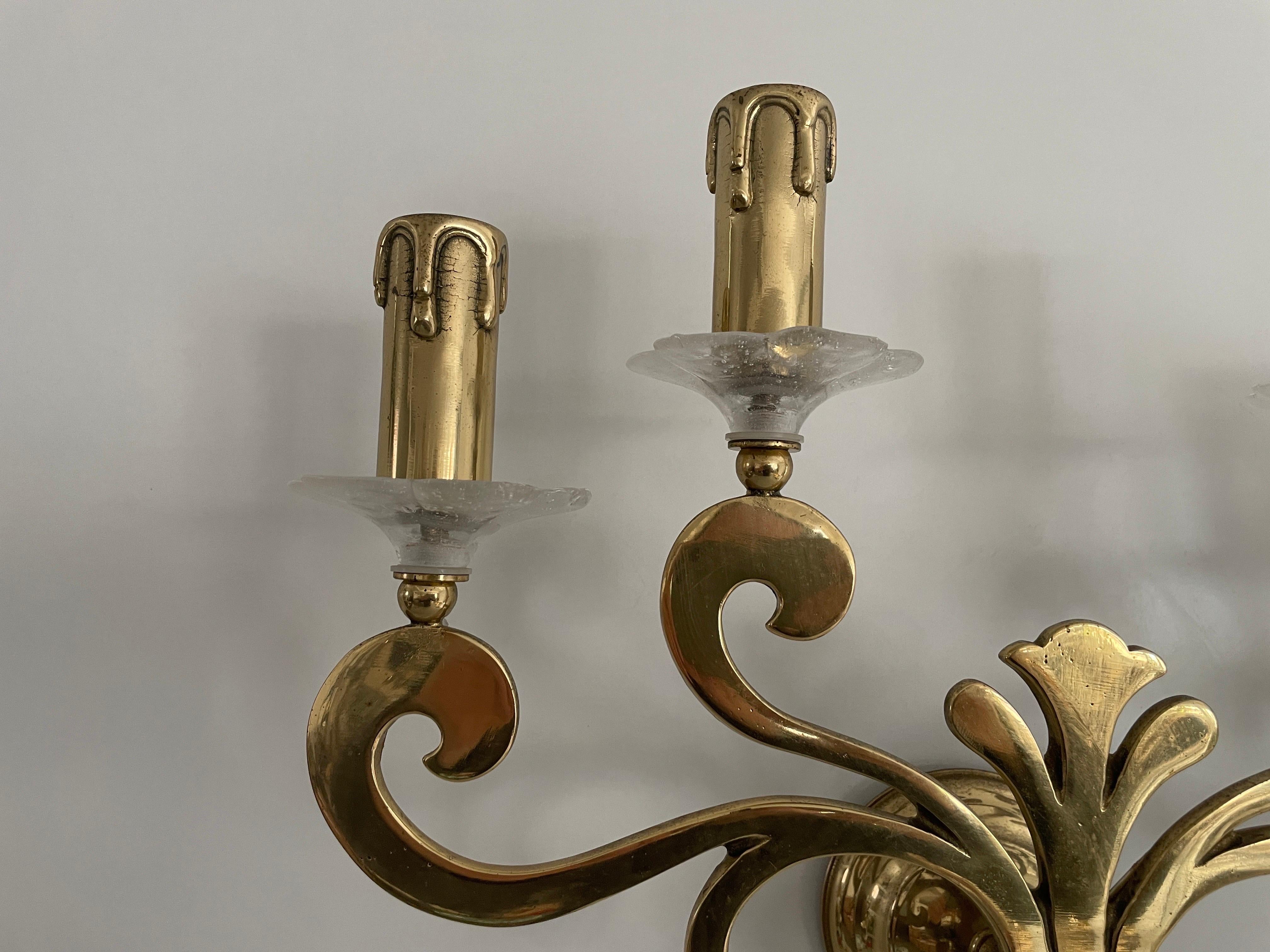 Exclusive Brass 4-armed Single Sconce by Hans Möller, 1960s, Germany en vente 1