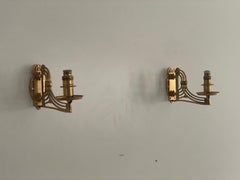 Esclusiva coppia di applique in ottone Art Nouveau, anni '20, Germania