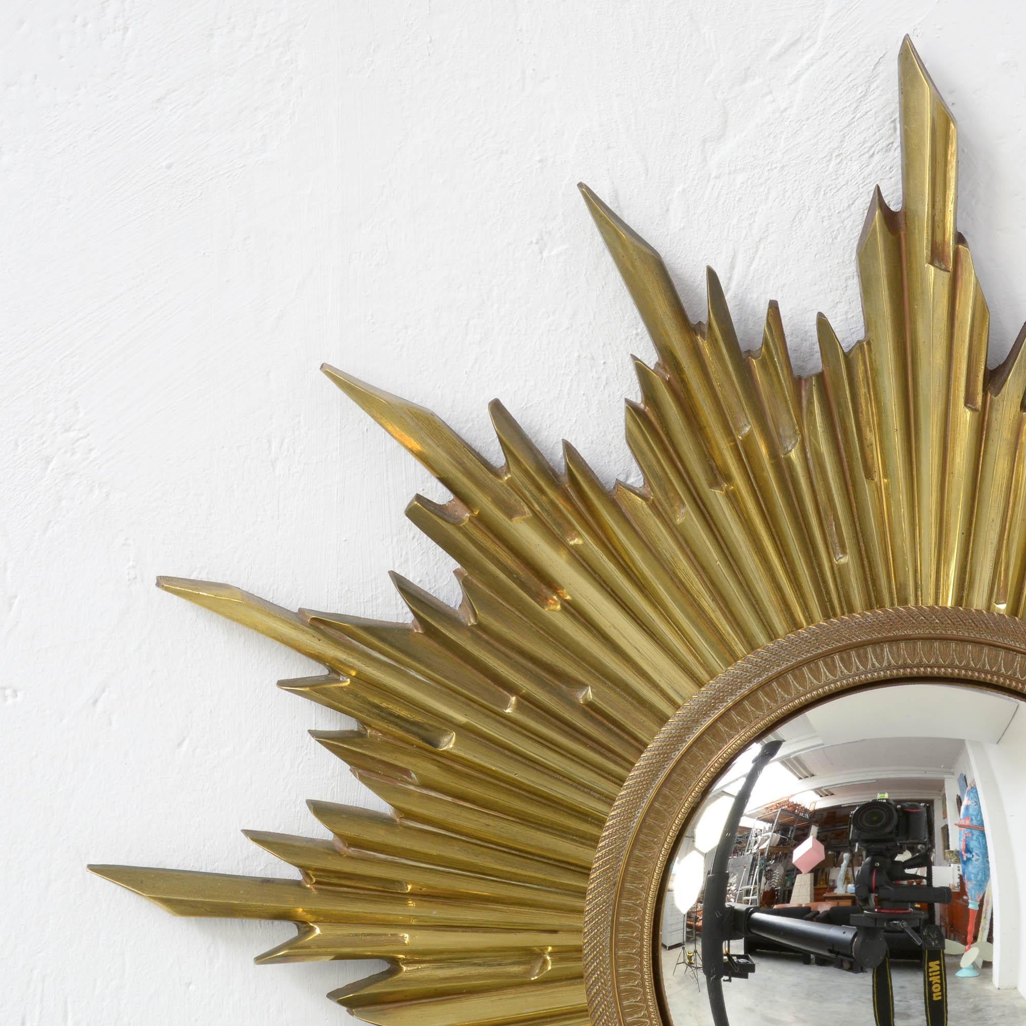 Exclusive Bronze Sunburst Mirror In Good Condition In Vlimmeren, BE