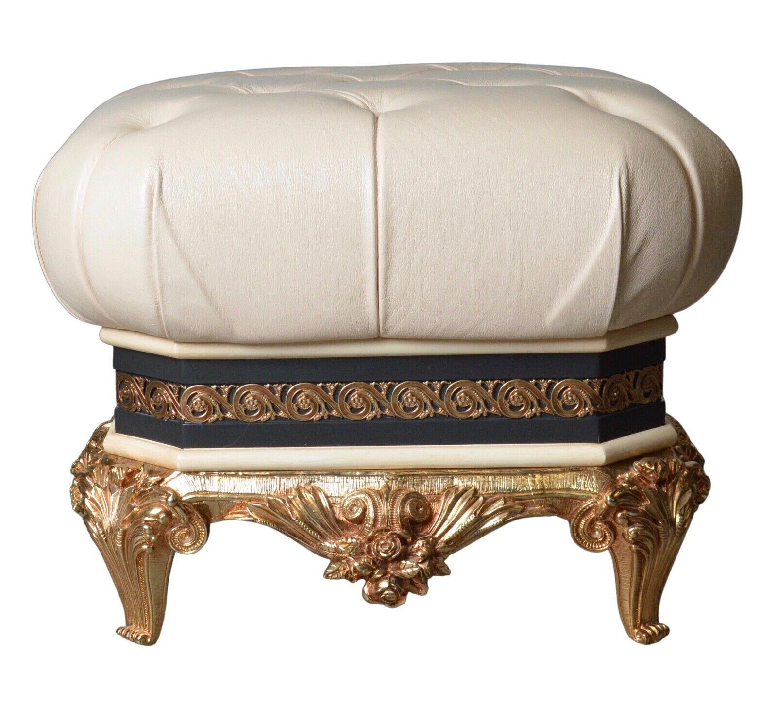 Spanish Exclusive circa 1970 Rococo Vidal Grau Footstool, Matching Furniture Available For Sale