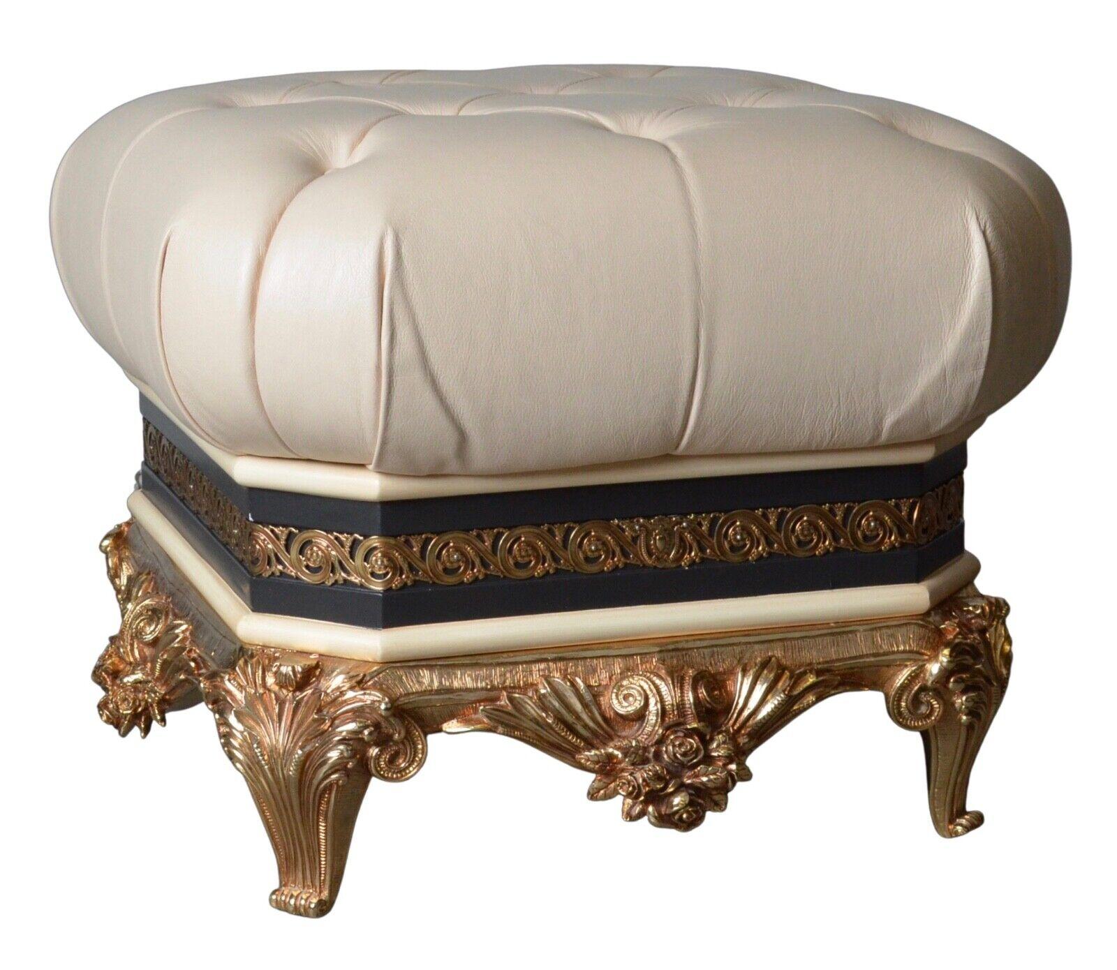 Hand-Crafted Exclusive circa 1970 Rococo Vidal Grau Footstool, Matching Furniture Available For Sale
