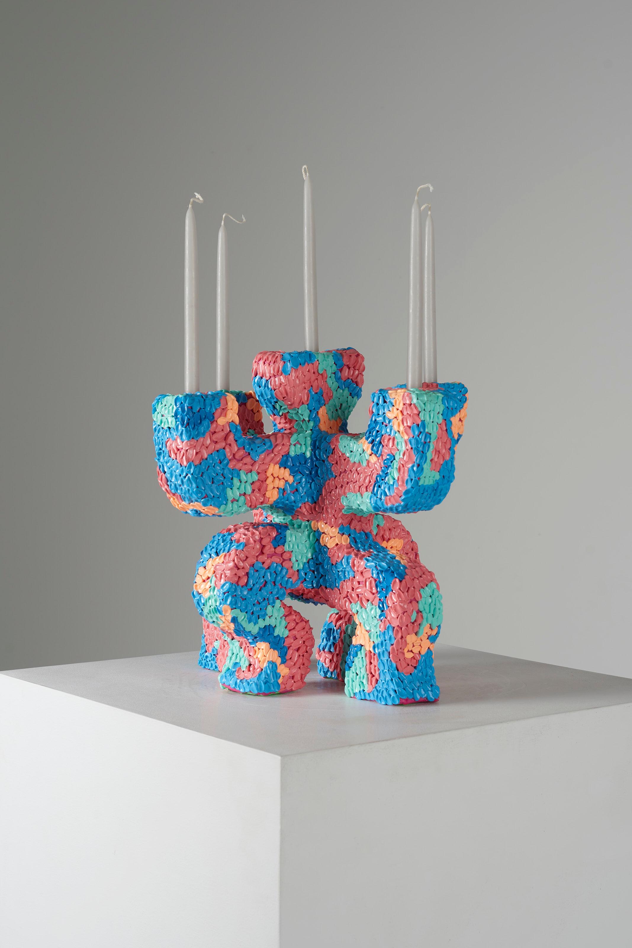 Dutch Exclusive Custom Unique Candle Holder by Diego Faivre x Hugo Beheregaray For Sale