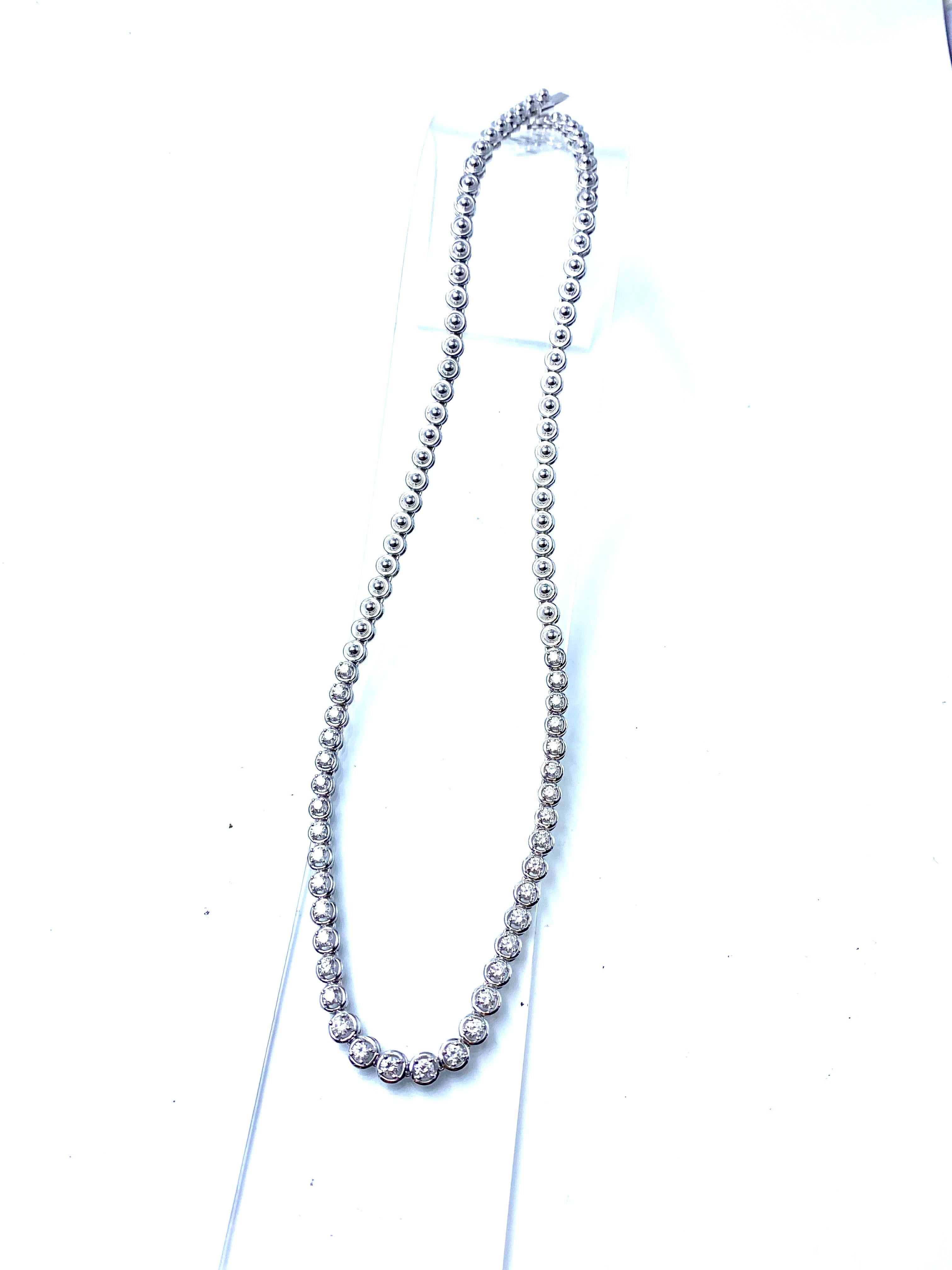 Modern Exclusive Damiani Diamonds Tennis Necklace