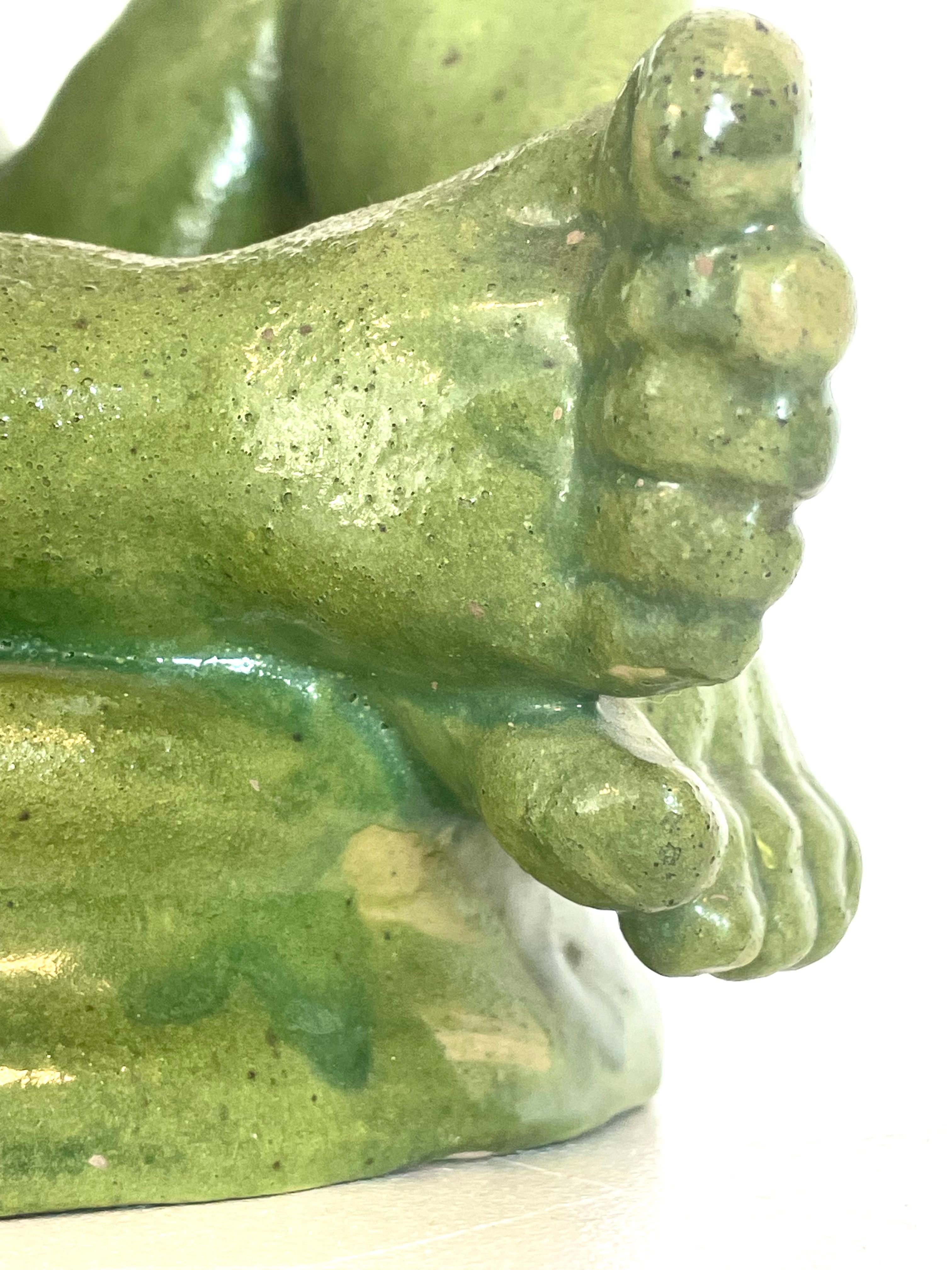Exklusive dänische Skulptur eines großen grün glasierten Kobolds aus dem frühen 20. im Angebot 8