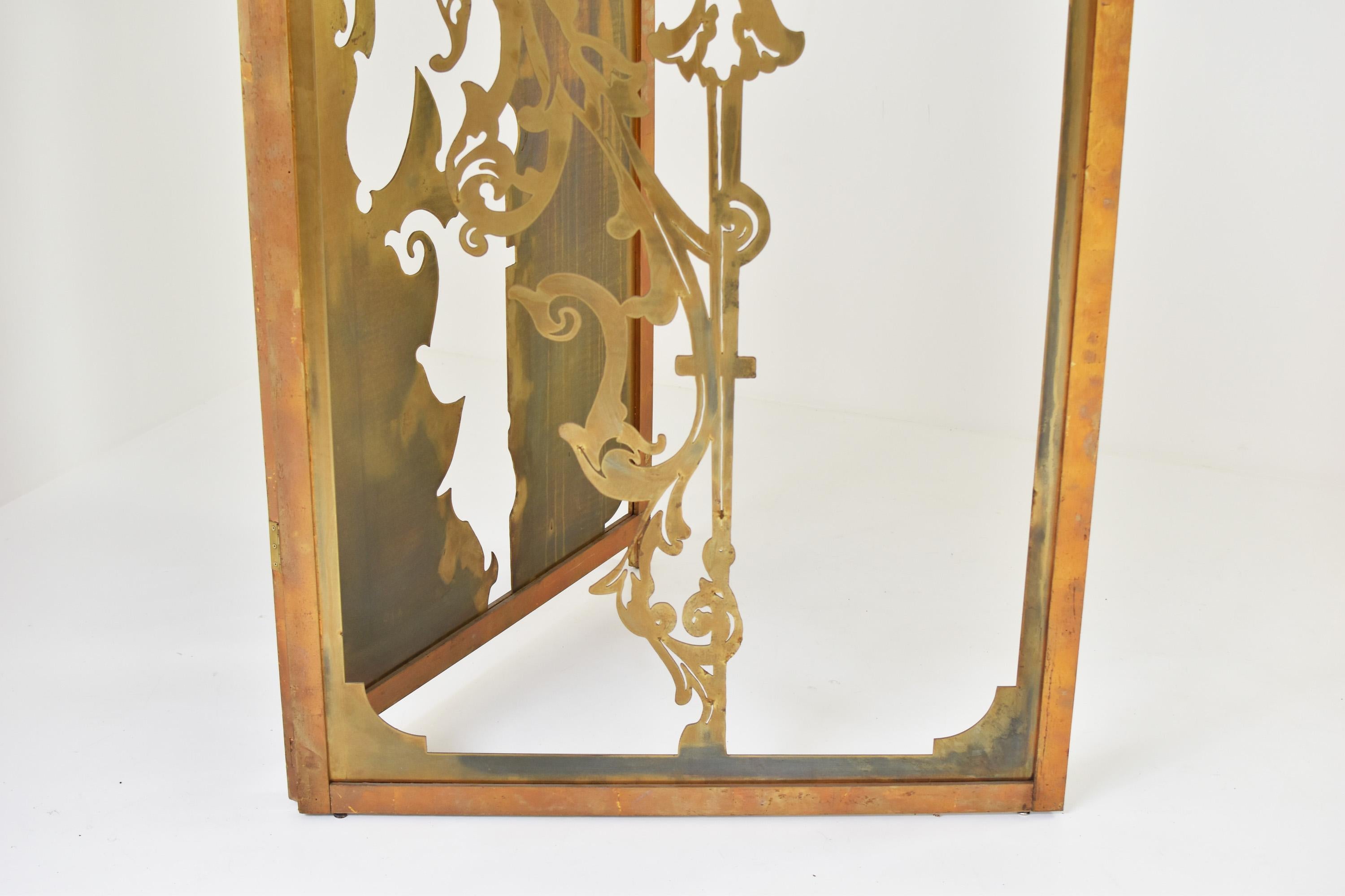 Hollywood Regency Exclusive Decorative Folding Screen Designed for Dries Van Noten, 1980's For Sale