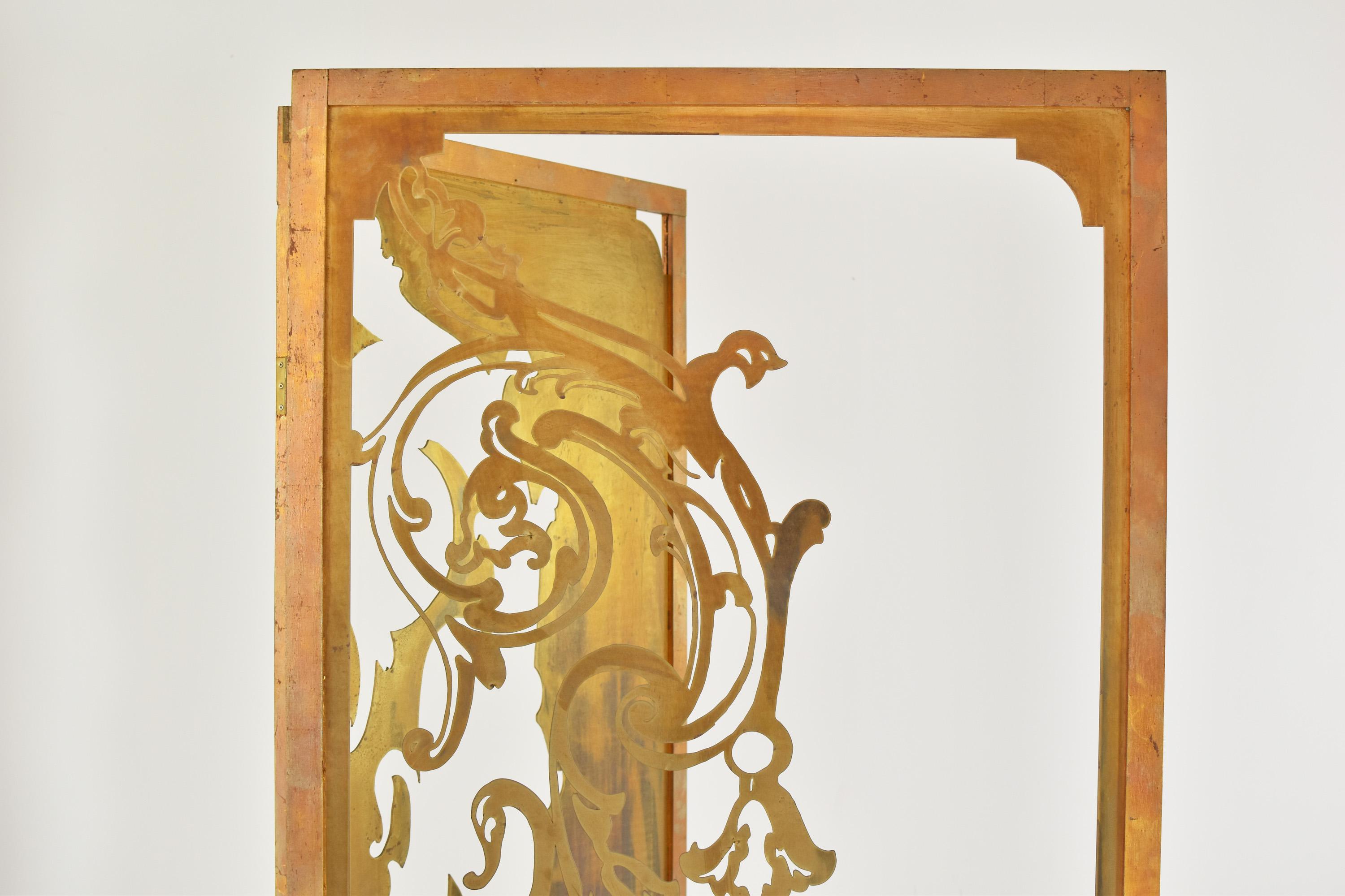 Belgian Exclusive Decorative Folding Screen Designed for Dries Van Noten, 1980's For Sale