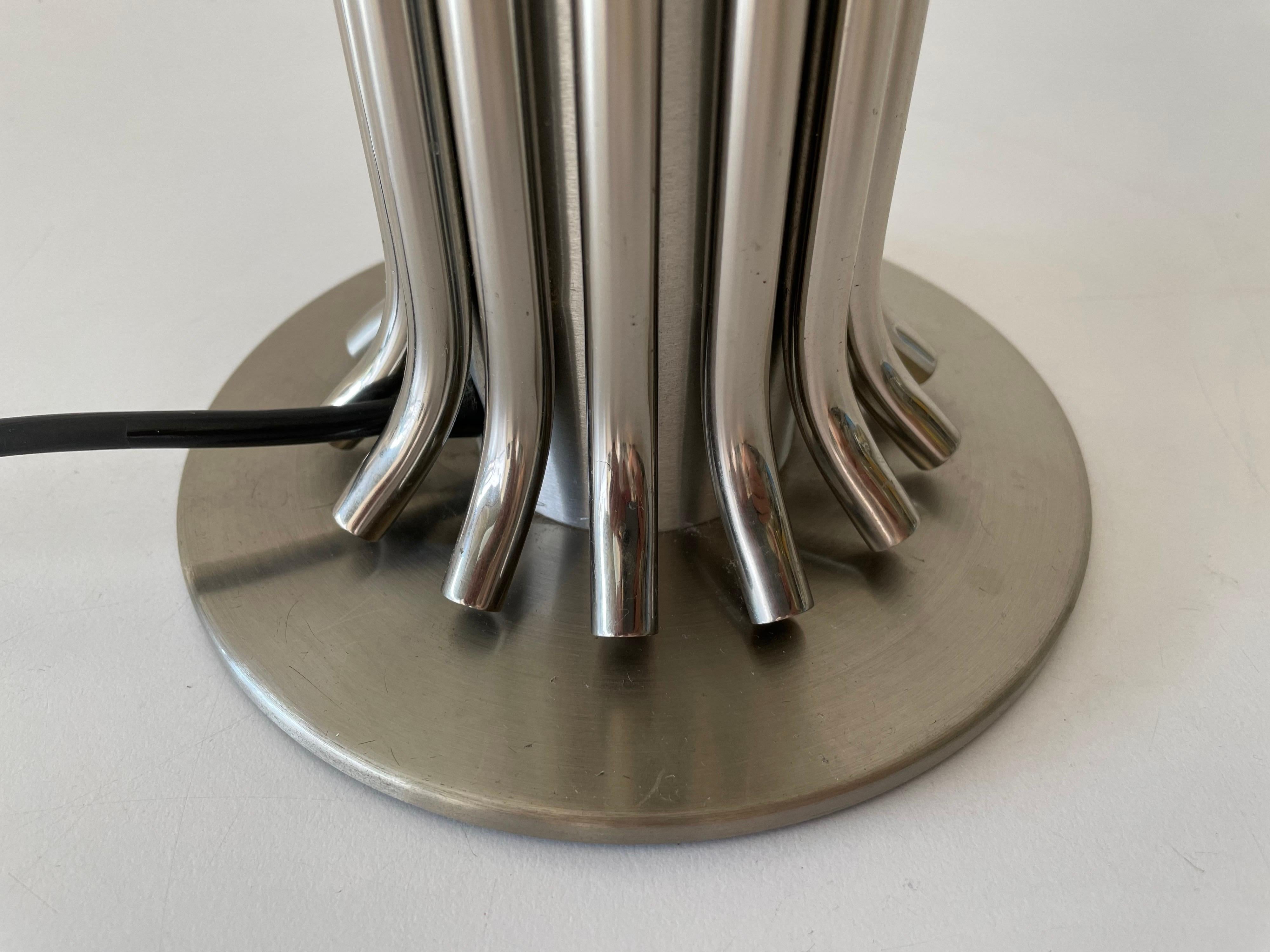 Exclusive Design Chrome and Opal Glass Table Lamp, 1970s, Italy For Sale 4