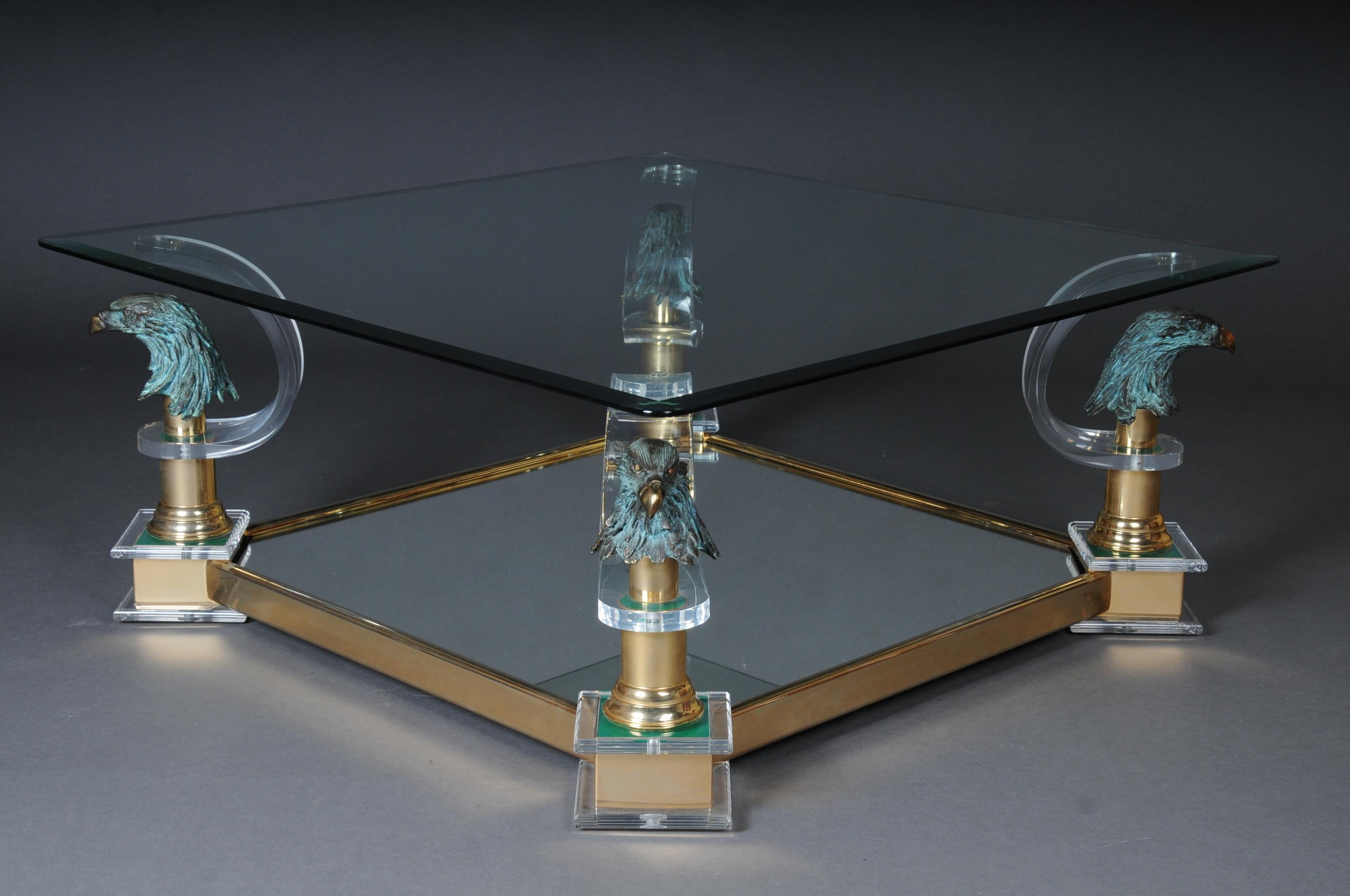 Exclusive Designer Coffee Table Glass / Acrylic Maison Charles For Sale 5