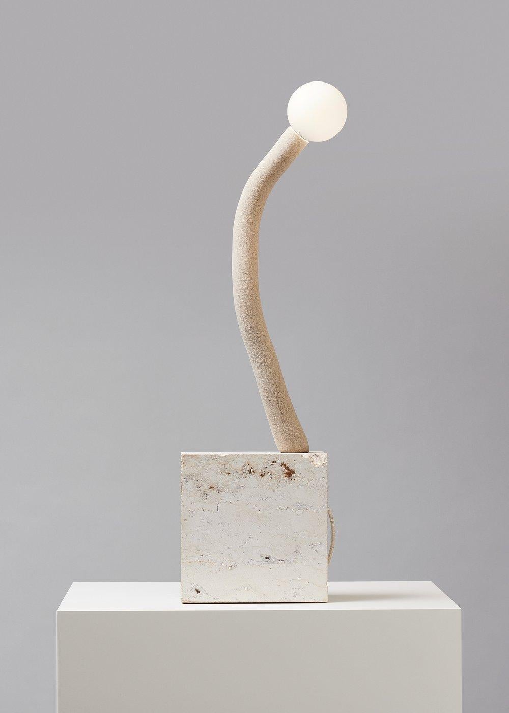 Lampe de table en pierre calcaire et nylon Exclusive Edition par Hot Wire Extensions en vente 5