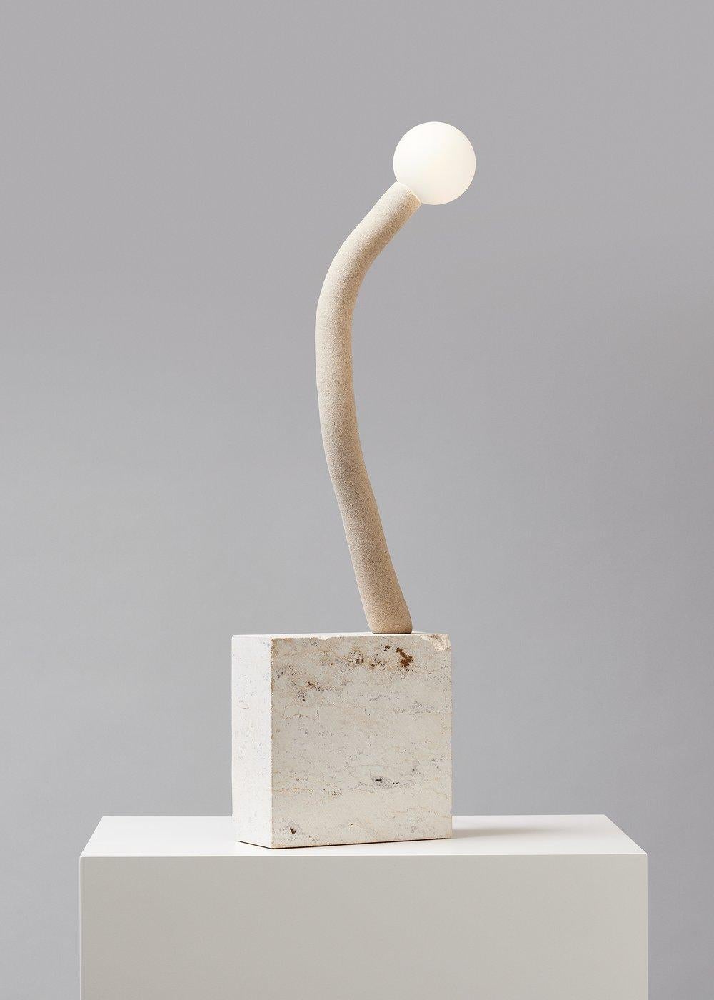 Lampe de table en pierre calcaire et nylon Exclusive Edition par Hot Wire Extensions en vente 1