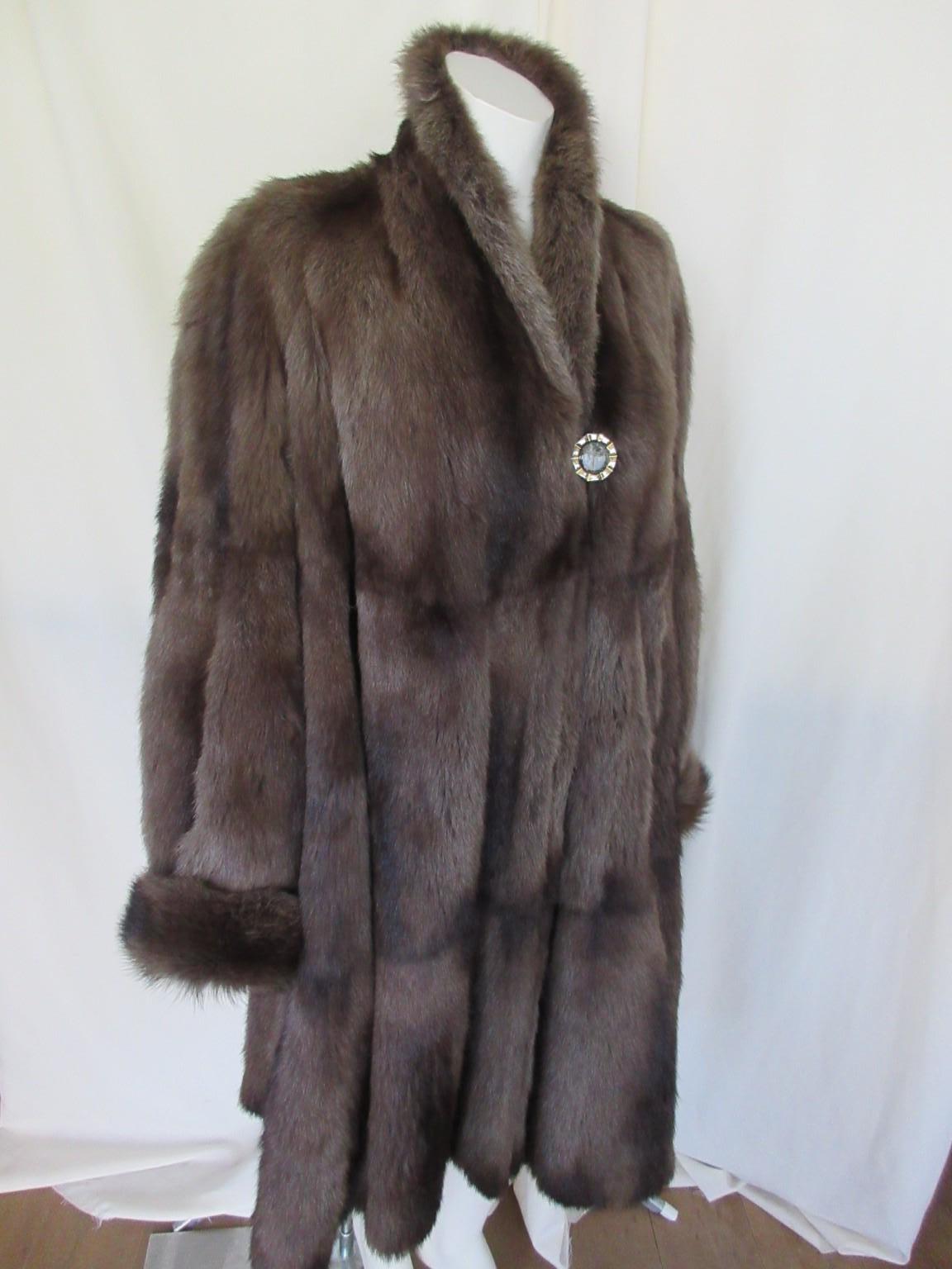 Exclusive Fisher Sable Fur Coat For Sale 7