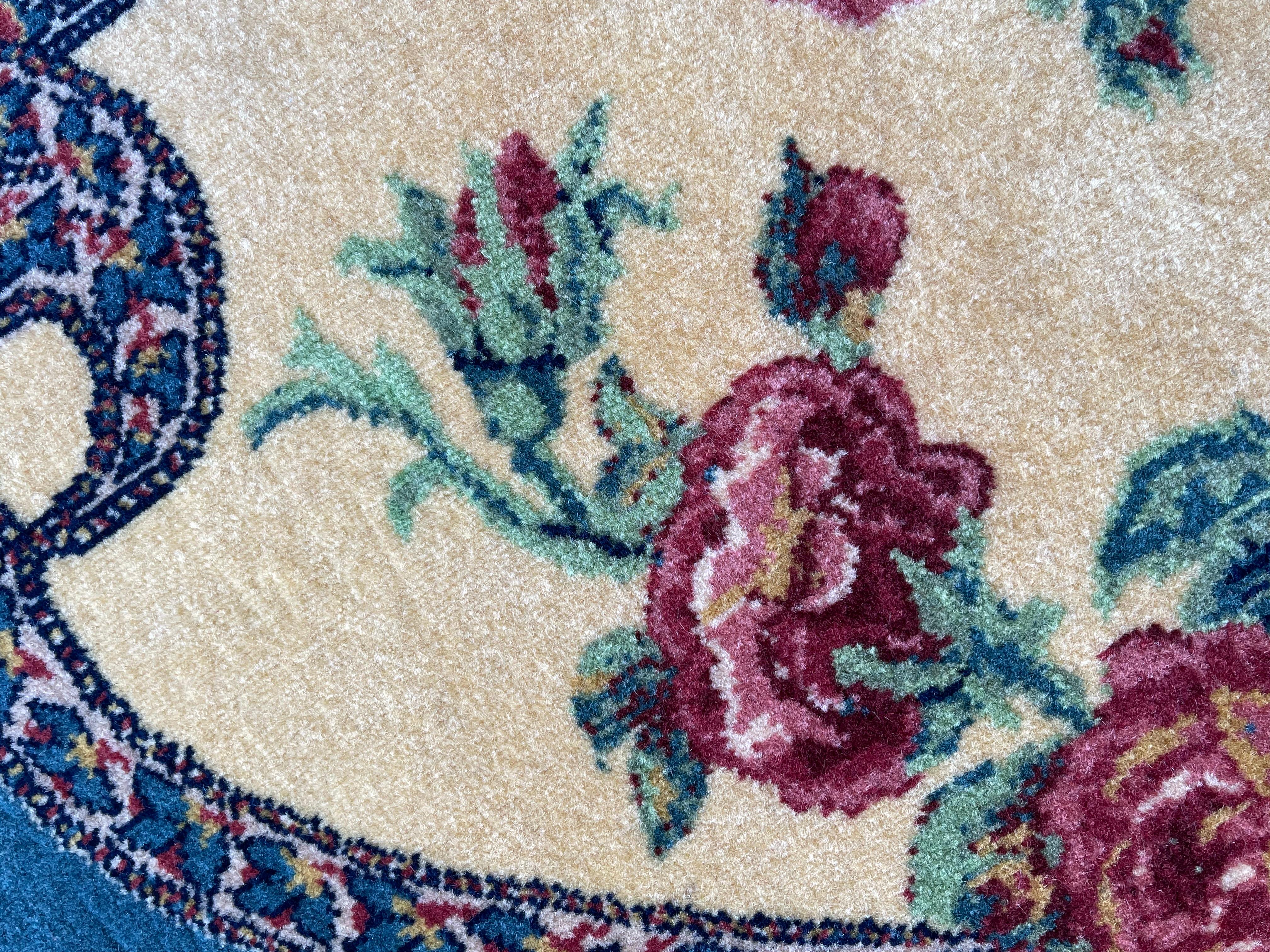 Exclusive Floral Rug, Silk Handwoven Carpet, Kurdish Oriental Rug For Sale 10