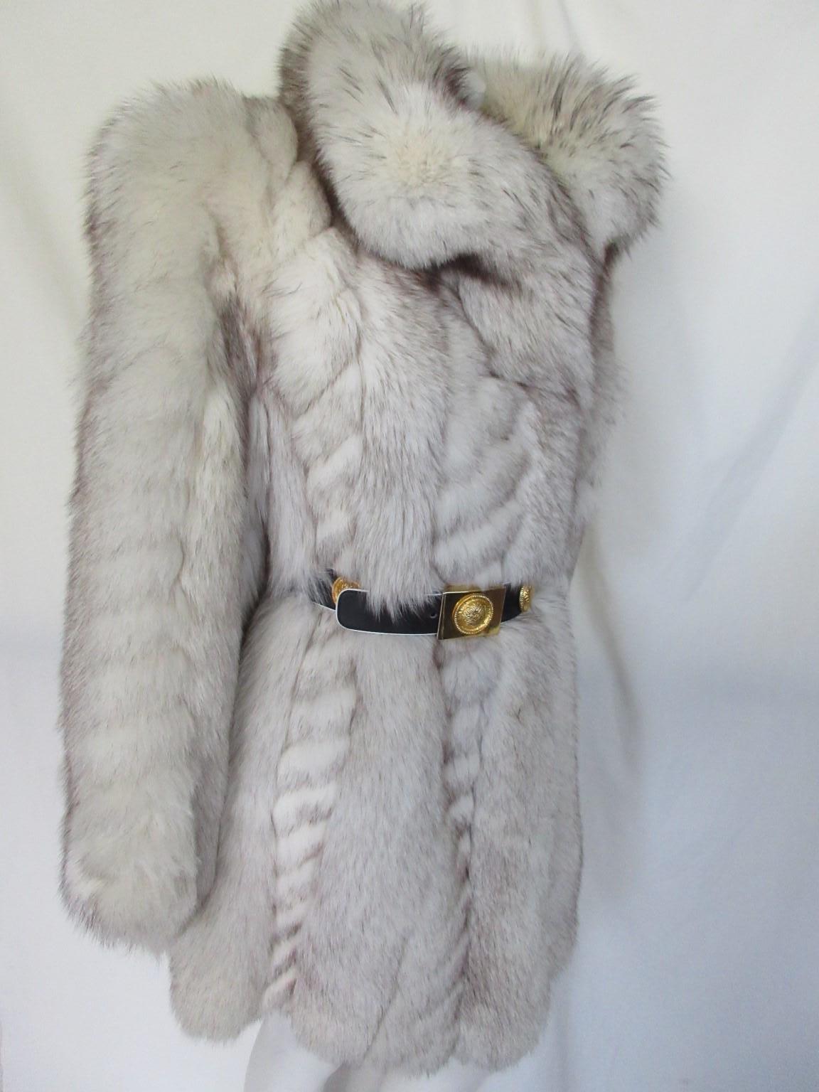Exclusive Fox White Fur Coat For Sale 5