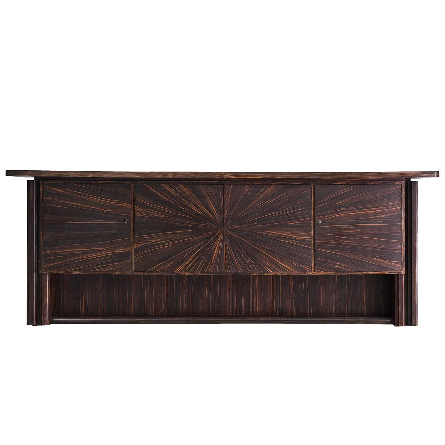 Exclusive French 1940s Art Deco Credenza in Macassar