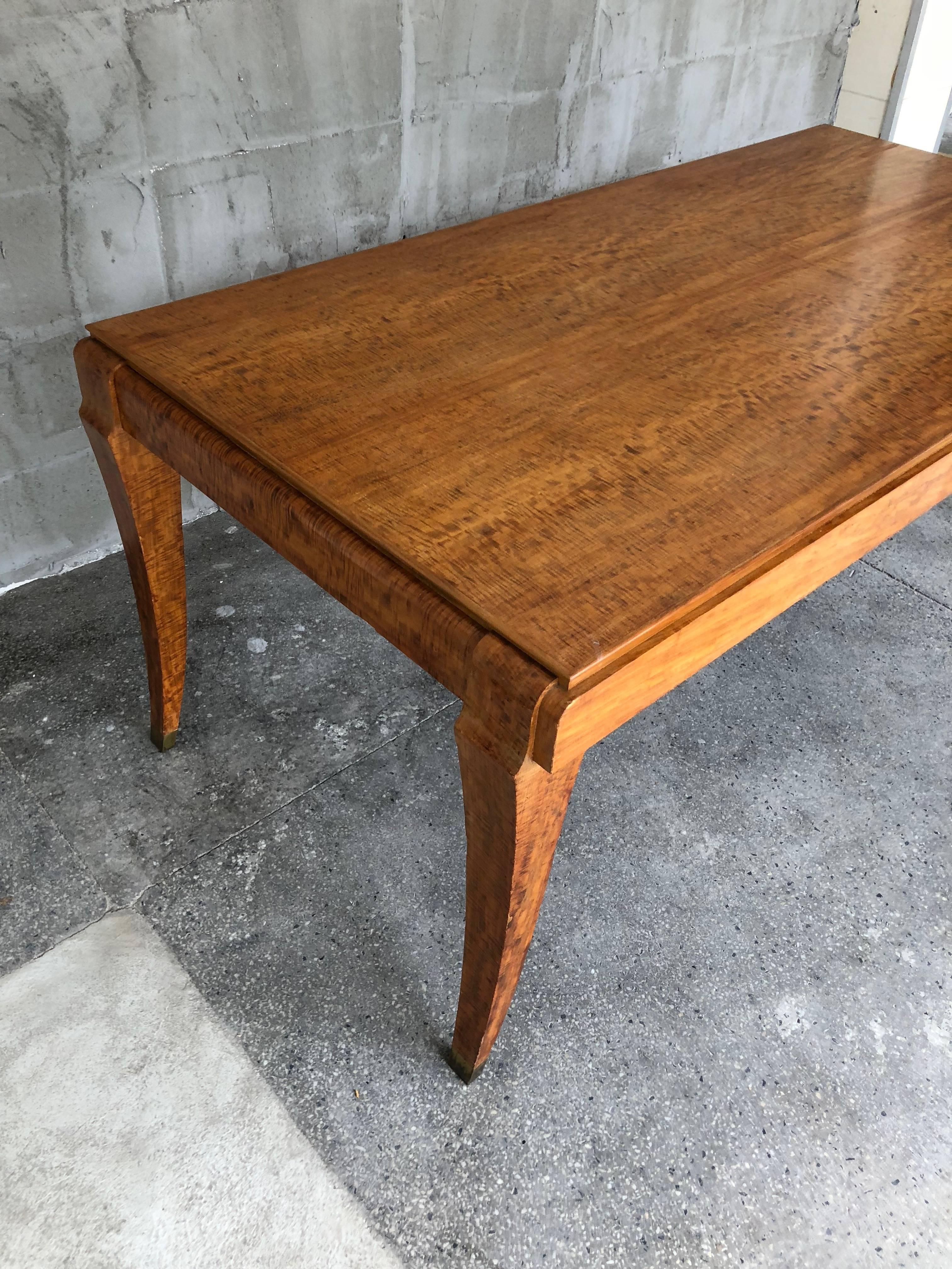 Exclusive French Dining Art Deco Eucalyptus Table in the style of Gio Ponti For Sale 8