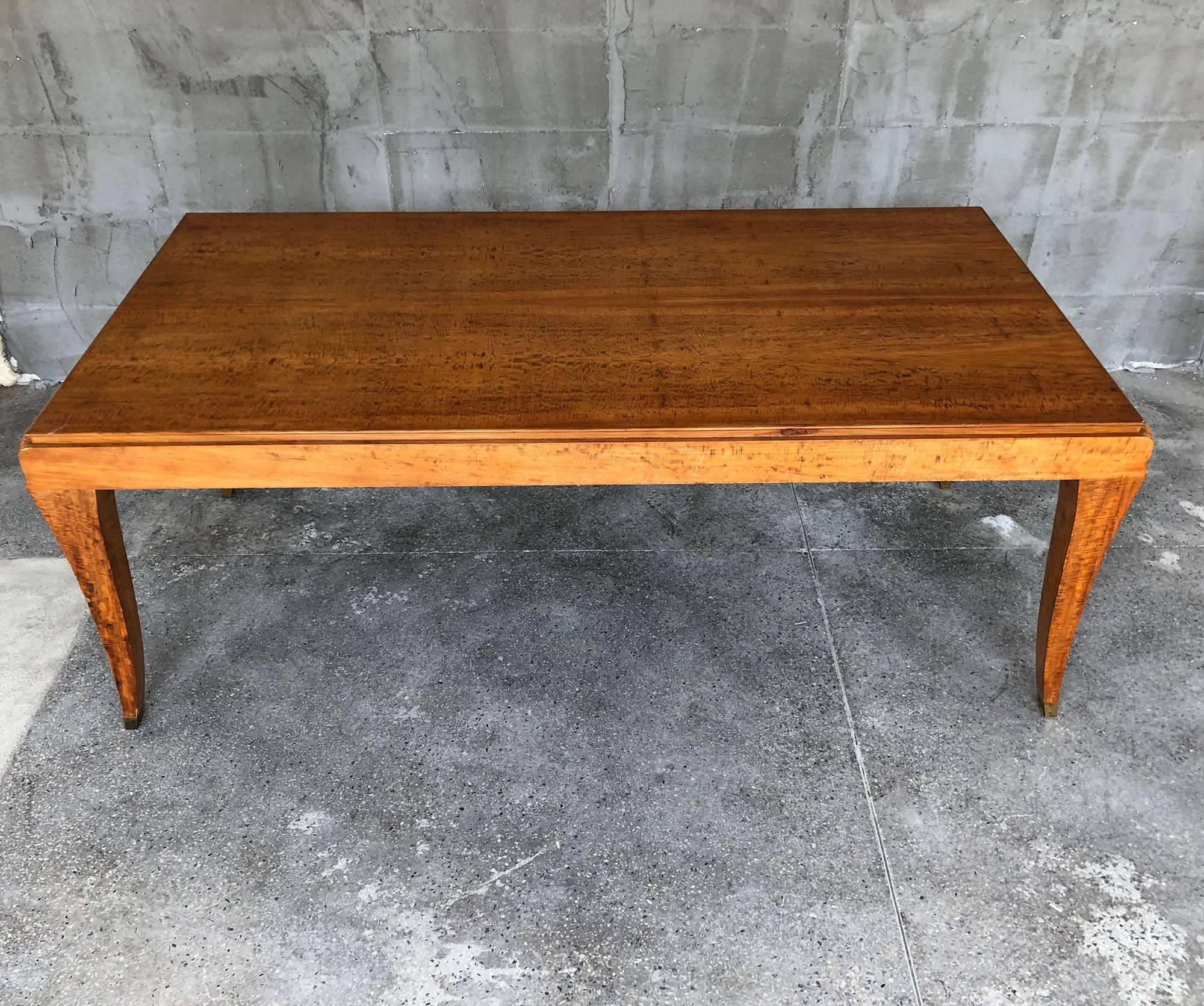 Mid-20th Century Exclusive French Dining Art Deco Eucalyptus Table in the style of Gio Ponti For Sale