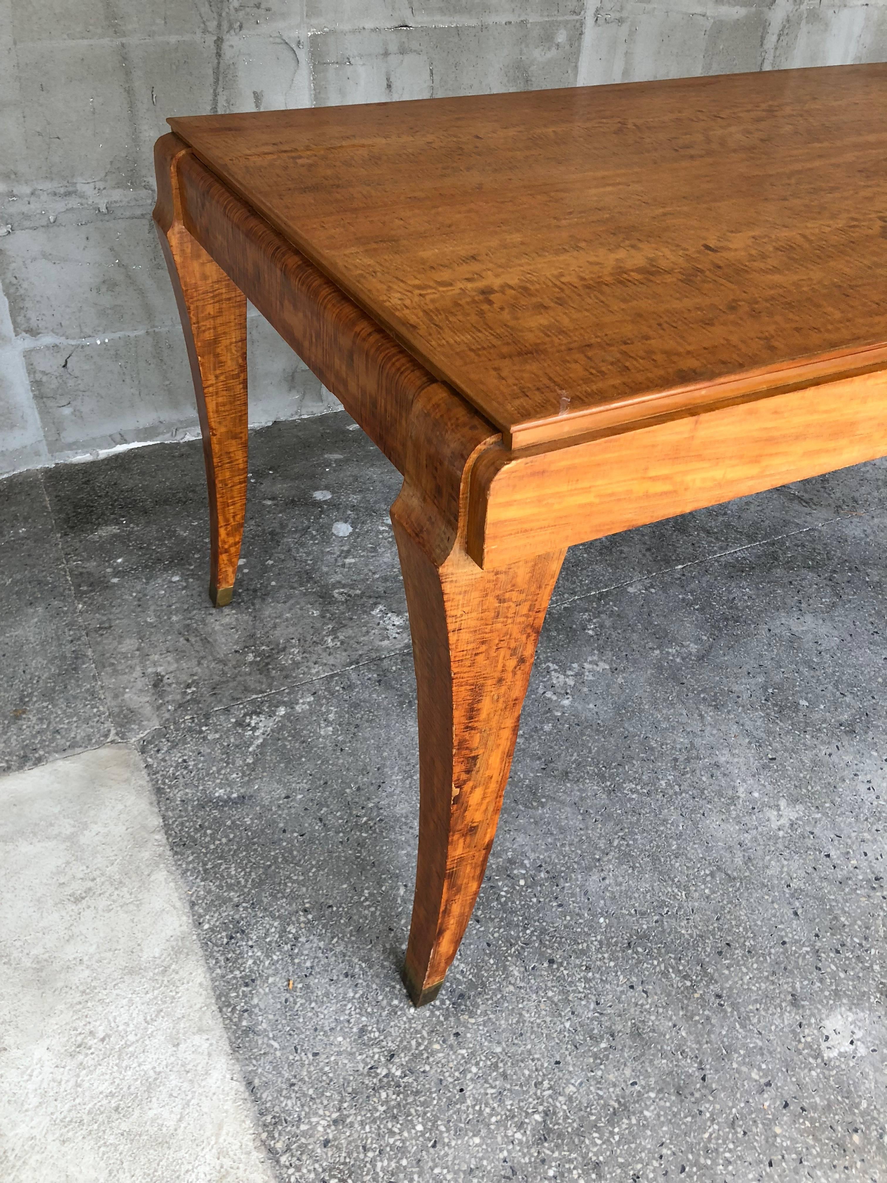 Exclusive French Dining Art Deco Eucalyptus Table in the style of Gio Ponti For Sale 1