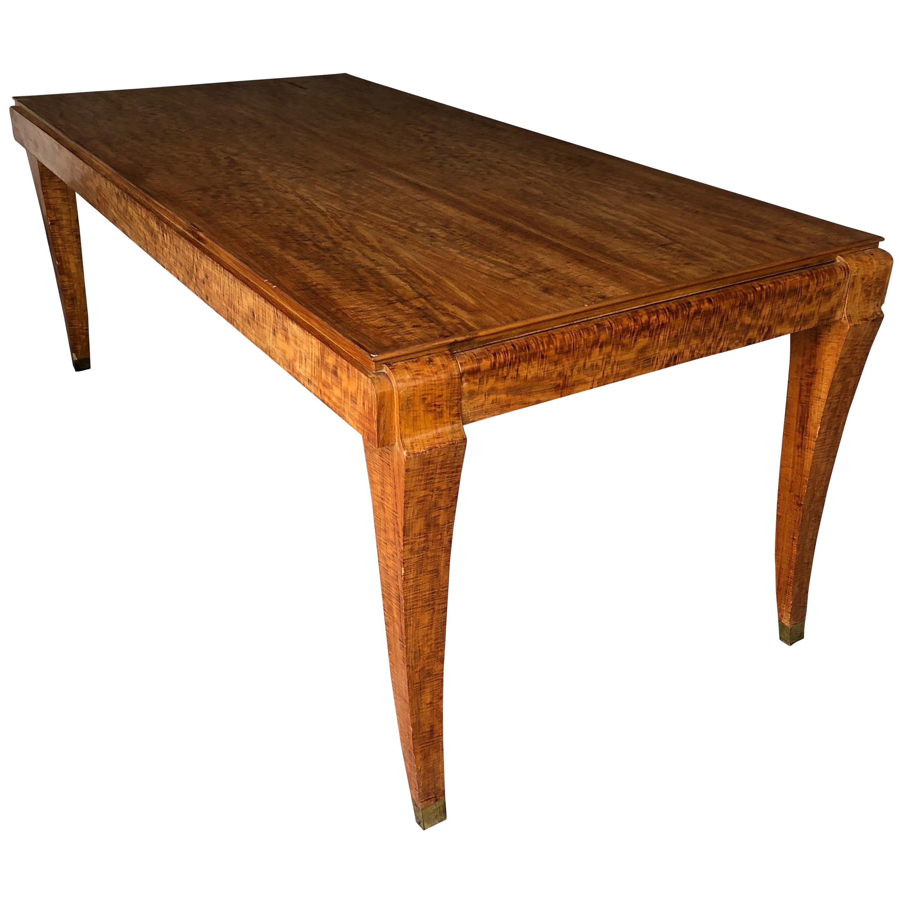 Exclusive French Dining Art Deco Eucalyptus Table in the style of Gio Ponti For Sale