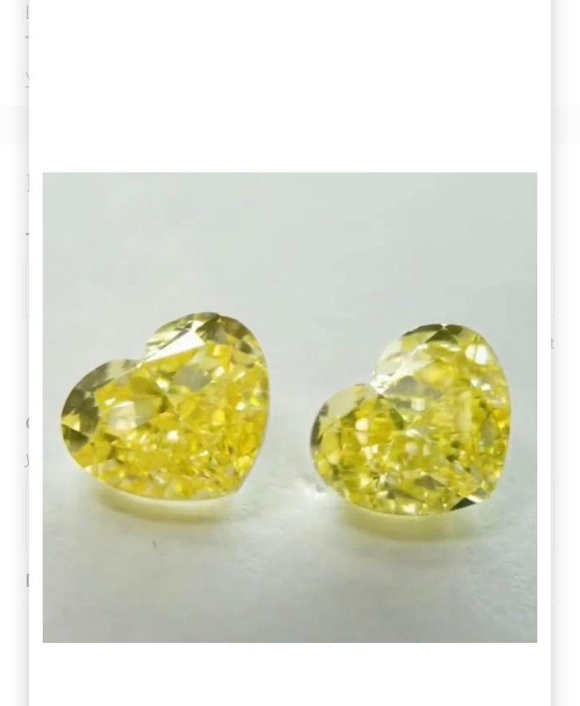 En exclusivité, Ct 2 de diamants jaunes intenses fantaisie taille cœur certifiés GIA Neuf - En vente à Massafra, IT