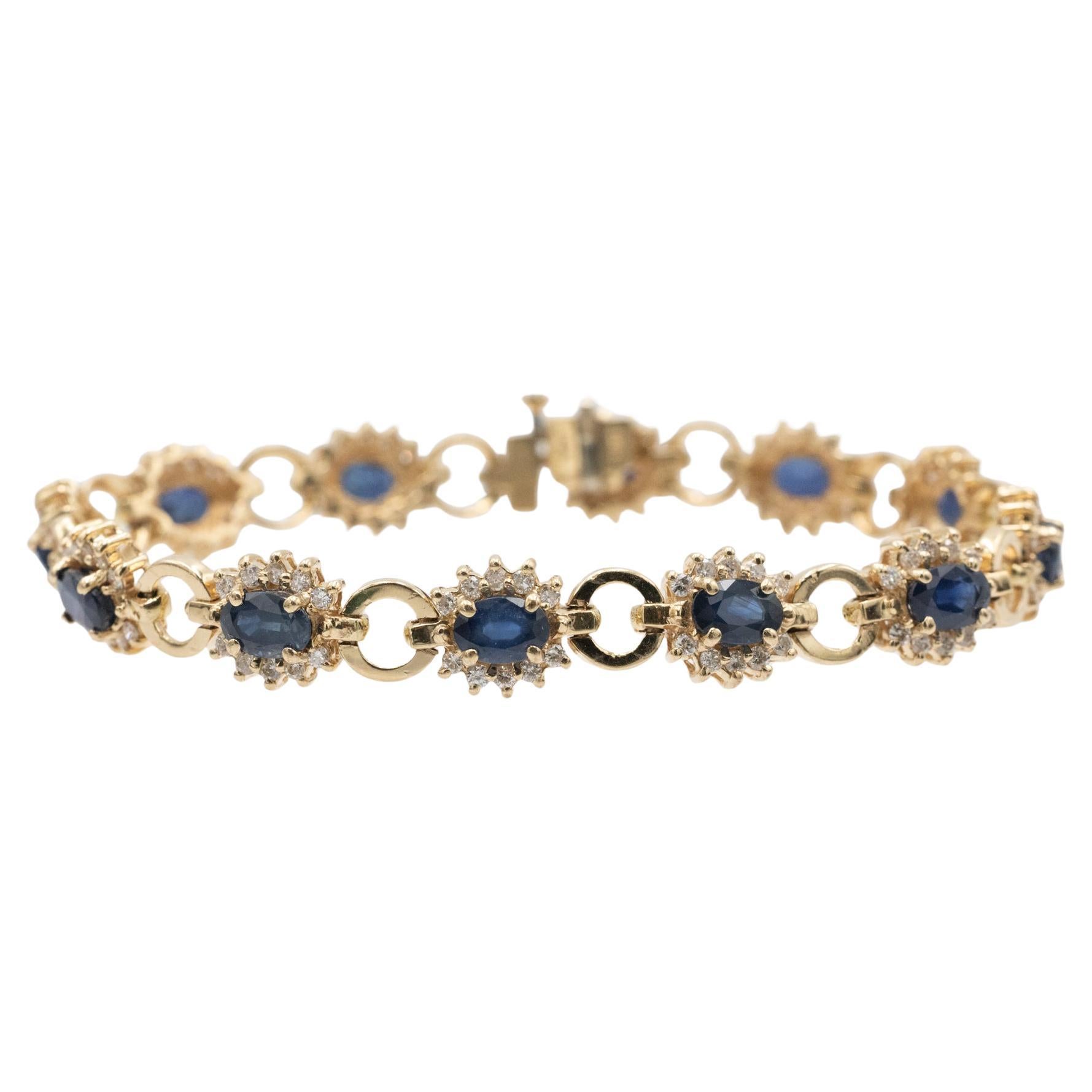 Bracelet exclusif en or avec saphirs et diamants