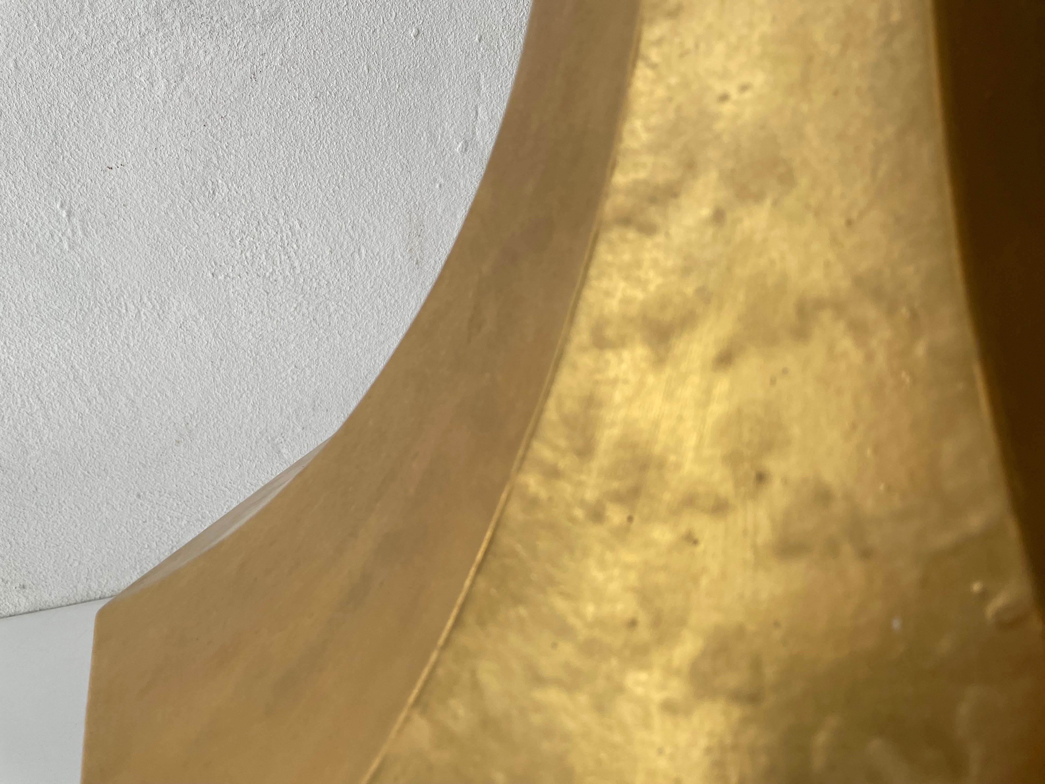 Exclusive Gold Ceramic Pendant Lamp by Licht+Wohnen, Karlsruhe, 1970s, Germany For Sale 1