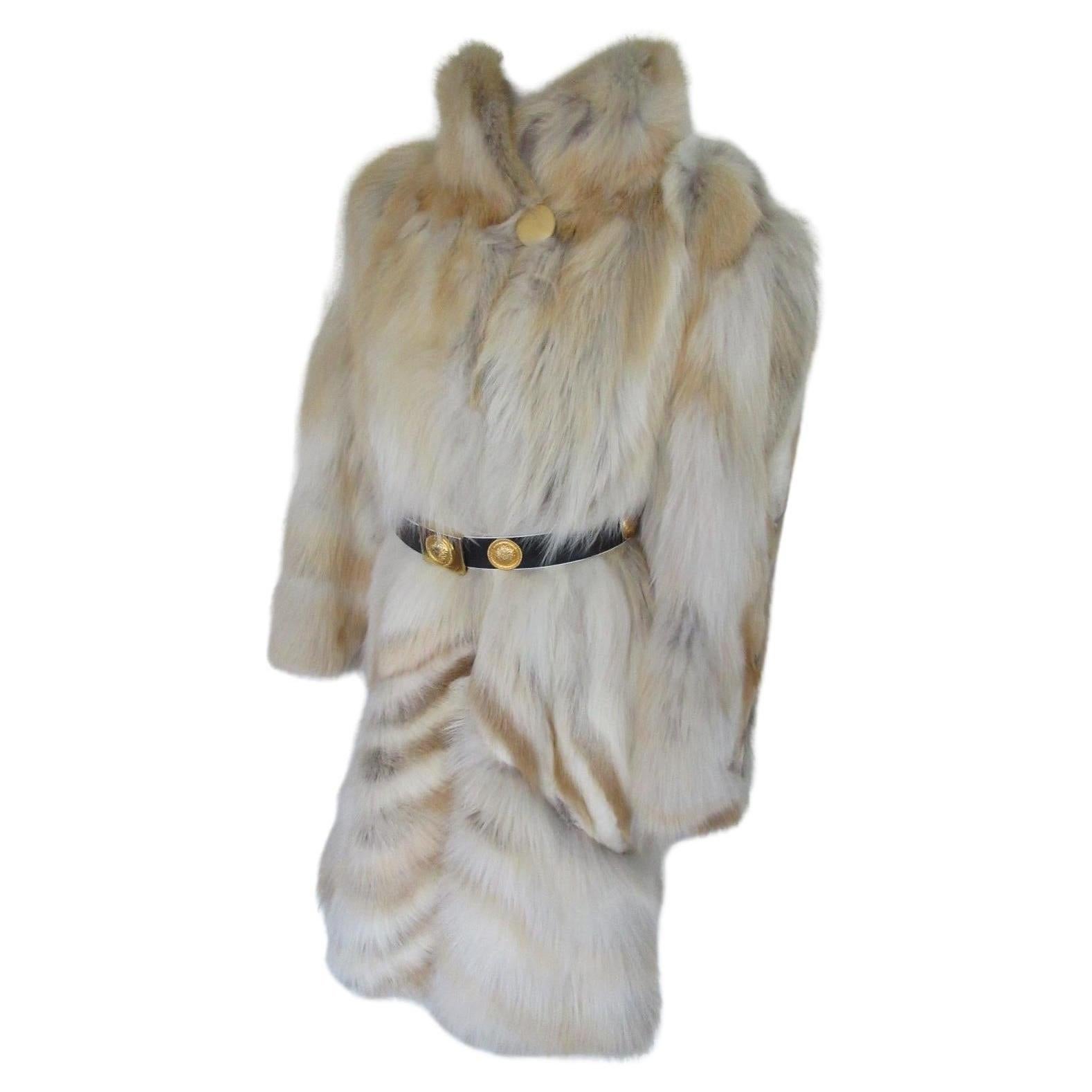 Exclusive Golden Fox Fur Coat For Sale