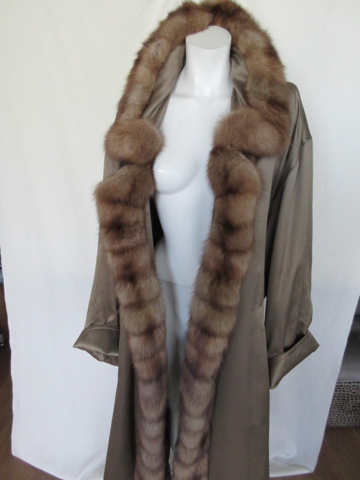 Christian Dior Golden Sable Fur Coat For Sale 8