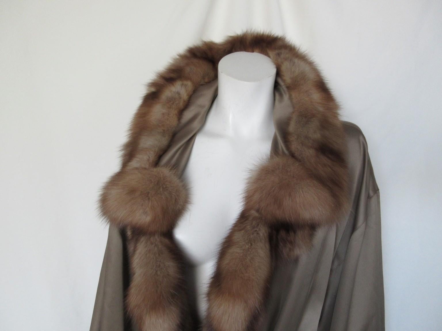 Gray Christian Dior Golden Sable Fur Coat  For Sale