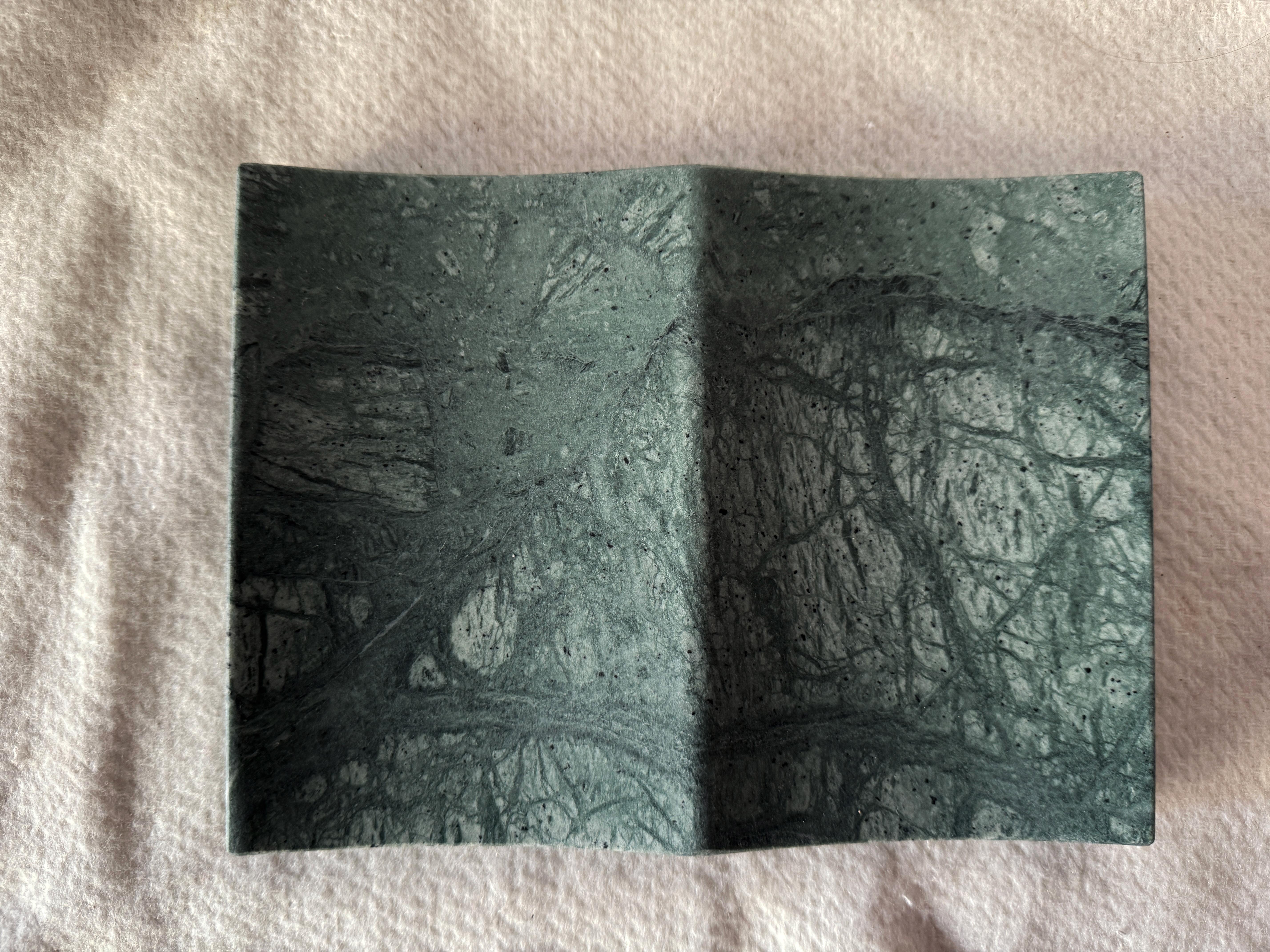 Exclusive Green India Marble Luxury Jewelry Tray Unique Double Design Minimal In New Condition For Sale In VALVERDE DEL MAJANO, CL