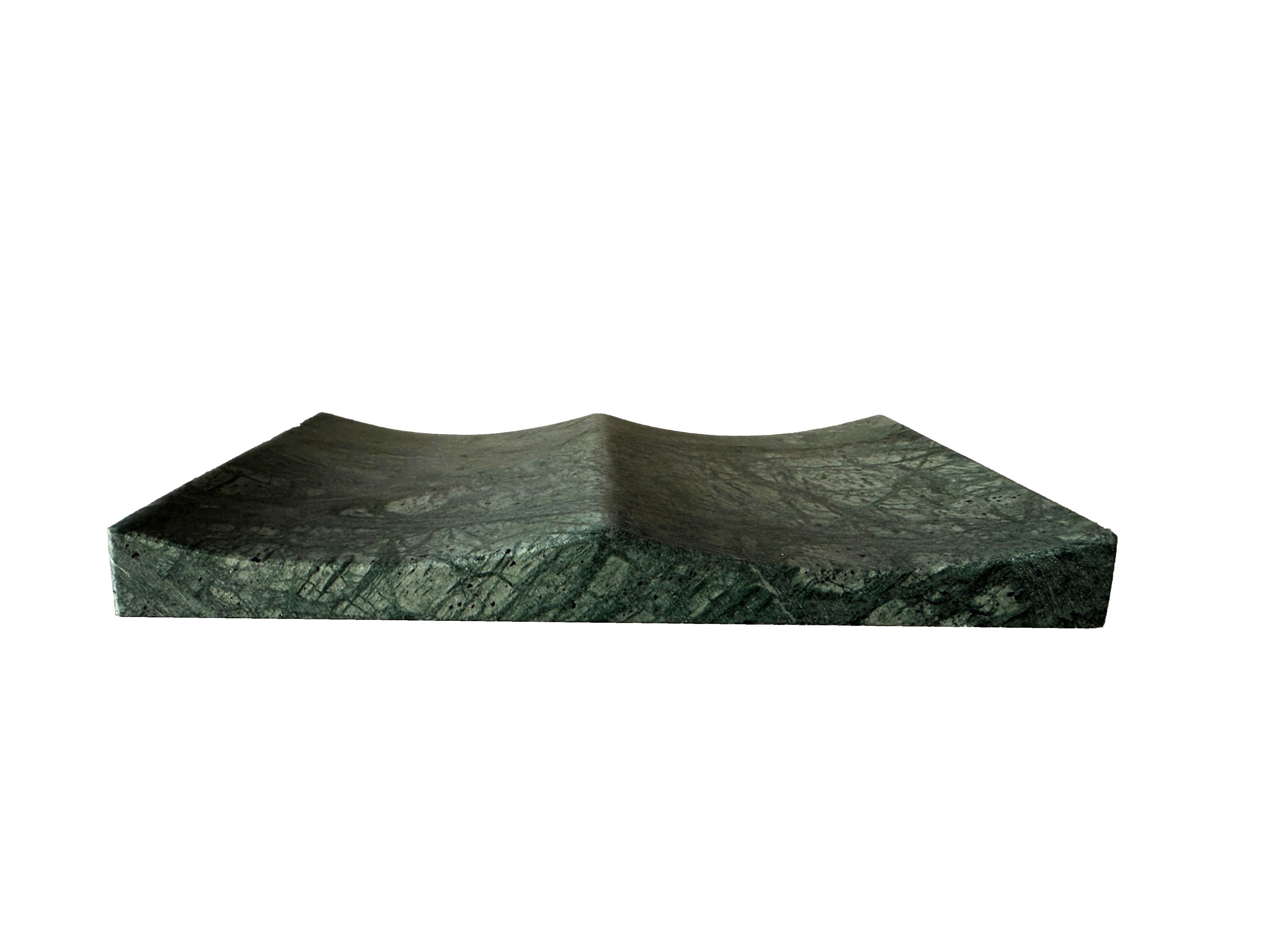 Exclusive Green India Marble Luxury Jewelry Tray Unique Double Design Minimal For Sale 2