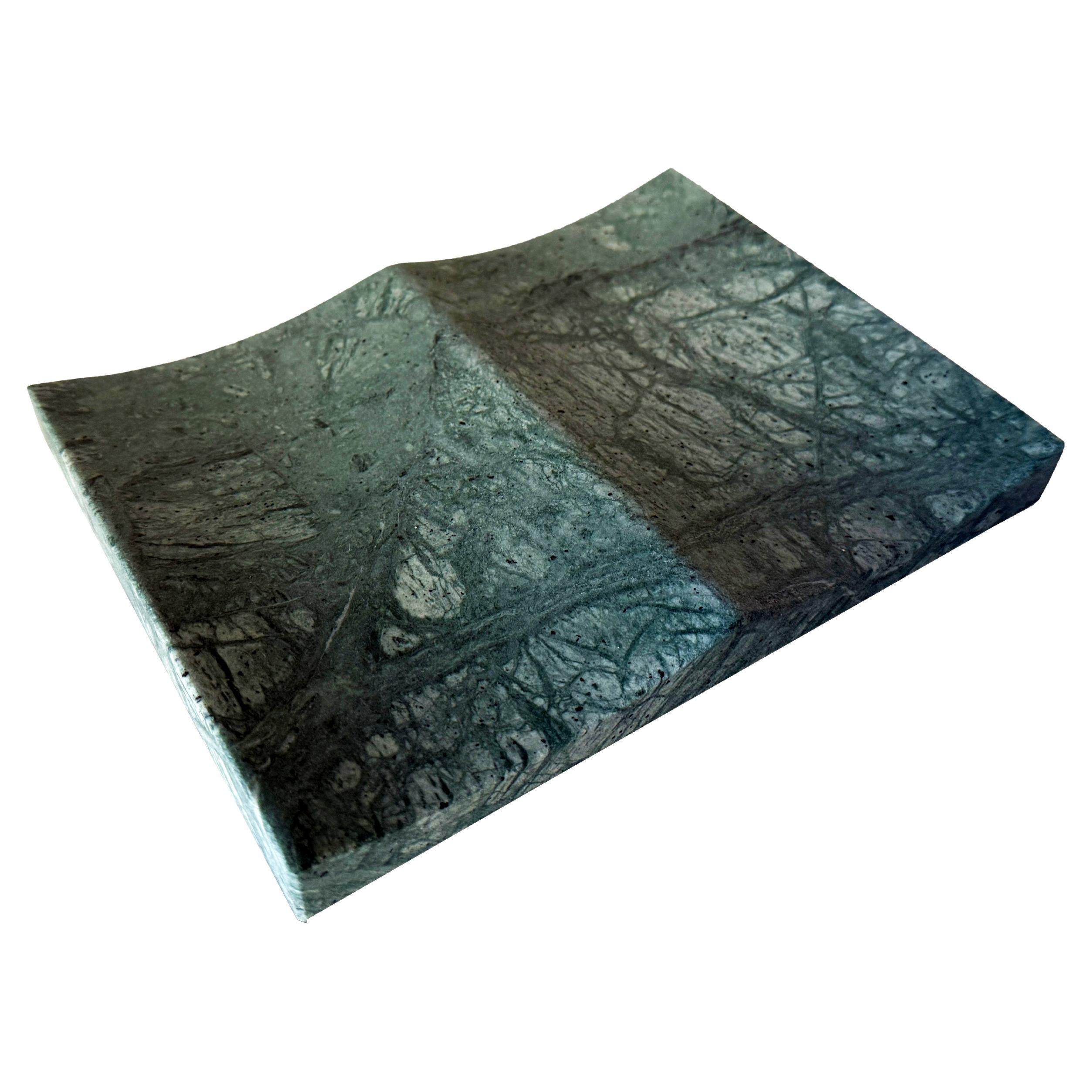 Exclusive Green India Marble Luxury Jewelry Tray Unique Double Design Minimal