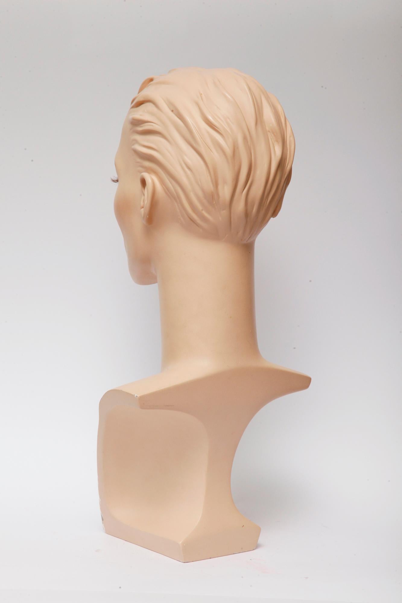 Exclusive Gypsum Mannequin Bust for Necklaces, Art Deco, Austria, 1950s For Sale 2