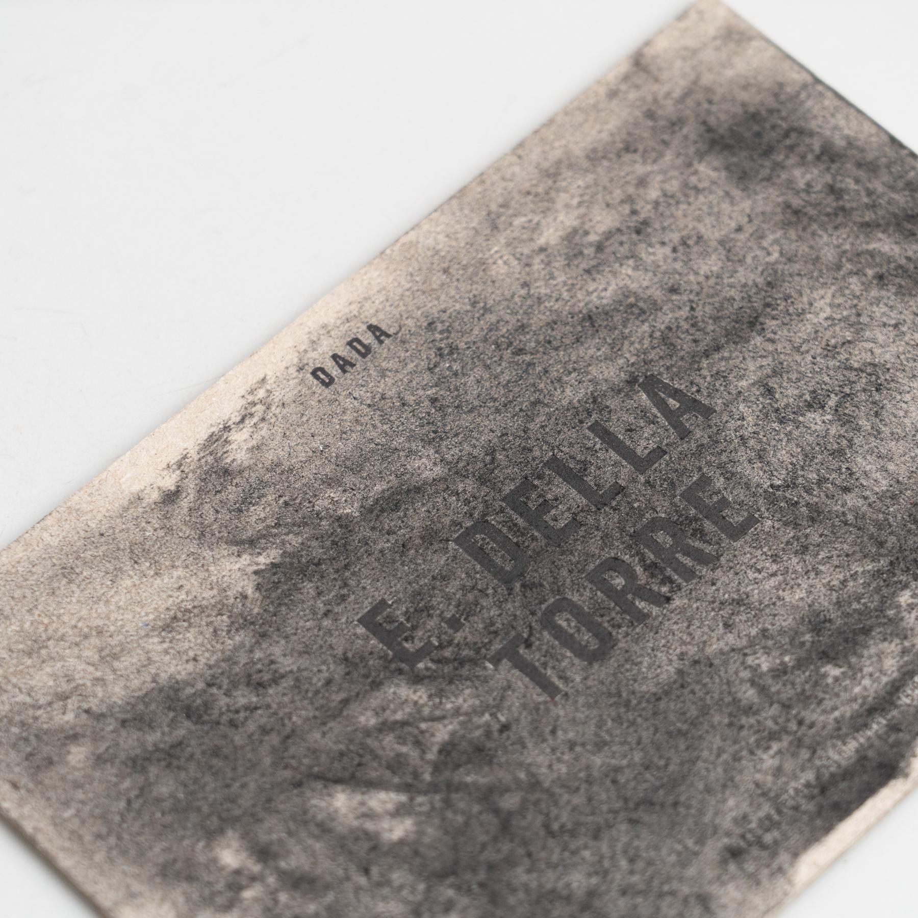 Contemporary Exclusive Invitation Card Signed by Enrico Della Torre – 2016 DADA Exhibition For Sale