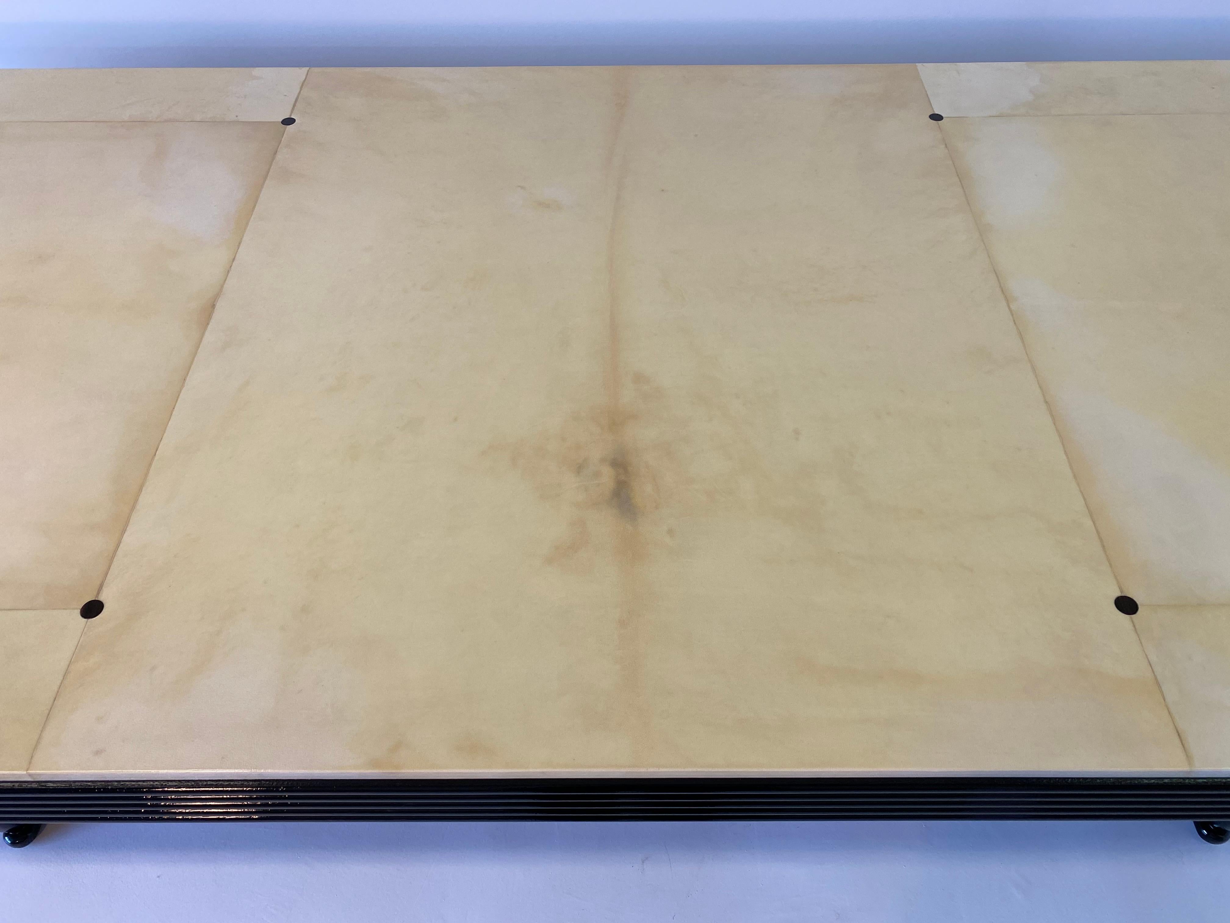 Exclusive Italian Art Deco Parchment Dining Table, 1940s 2