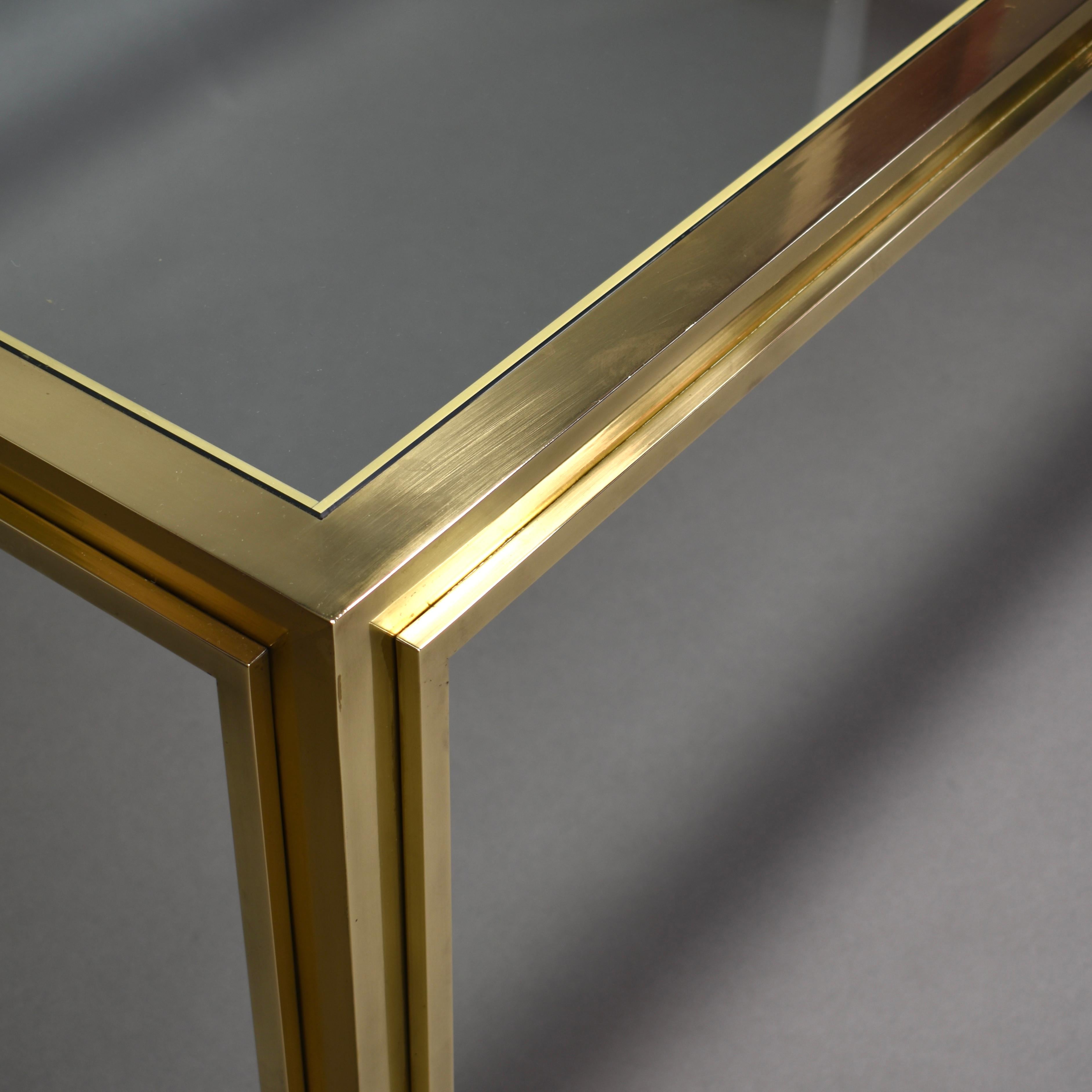 Exclusive Italian Dining Table in Brass by or in the style of Rizzo, Italy 1970s 5