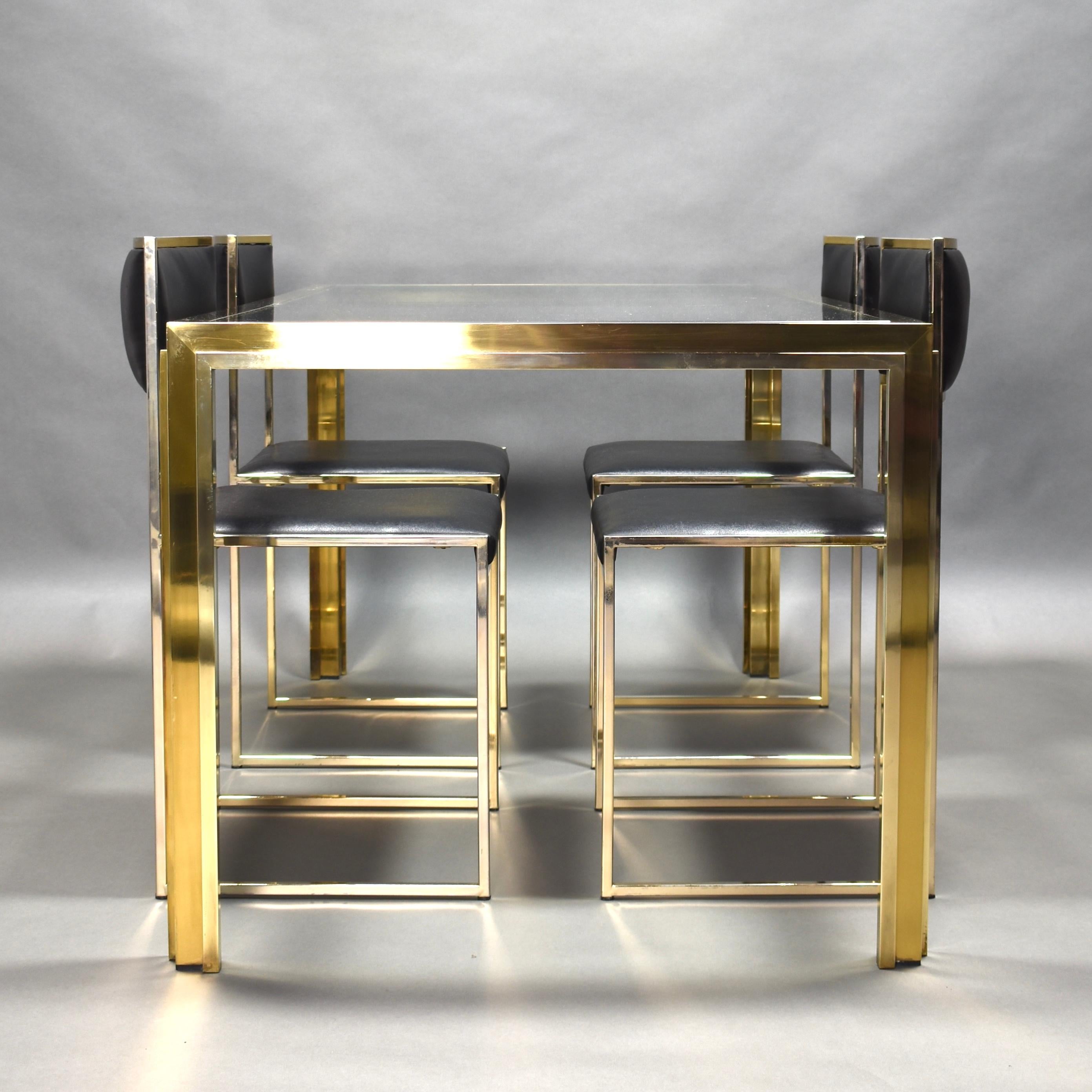 Exclusive Italian Dining Table in Brass by or in the style of Rizzo, Italy 1970s 8
