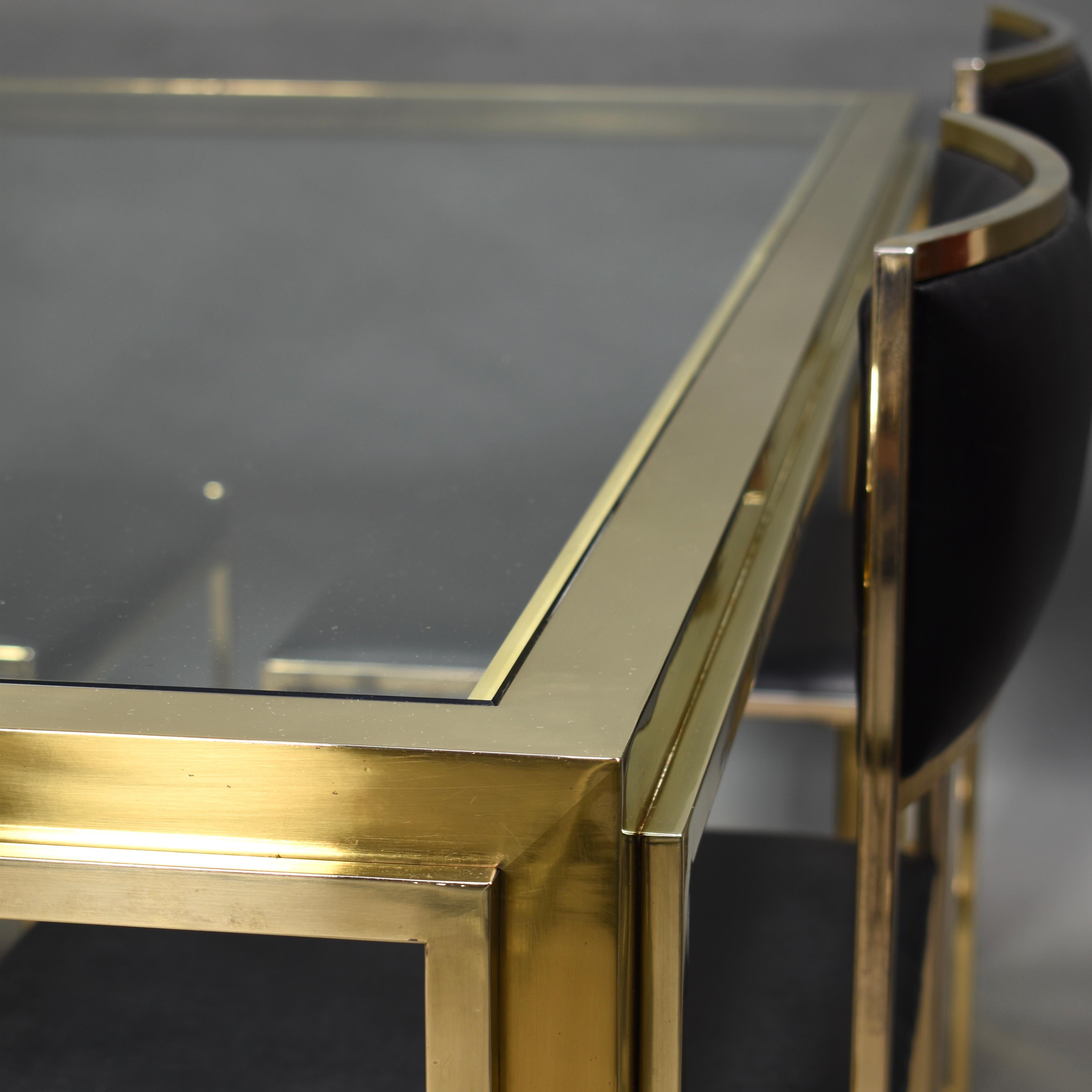 Exclusive Italian Dining Table in Brass by or in the style of Rizzo, Italy 1970s 13
